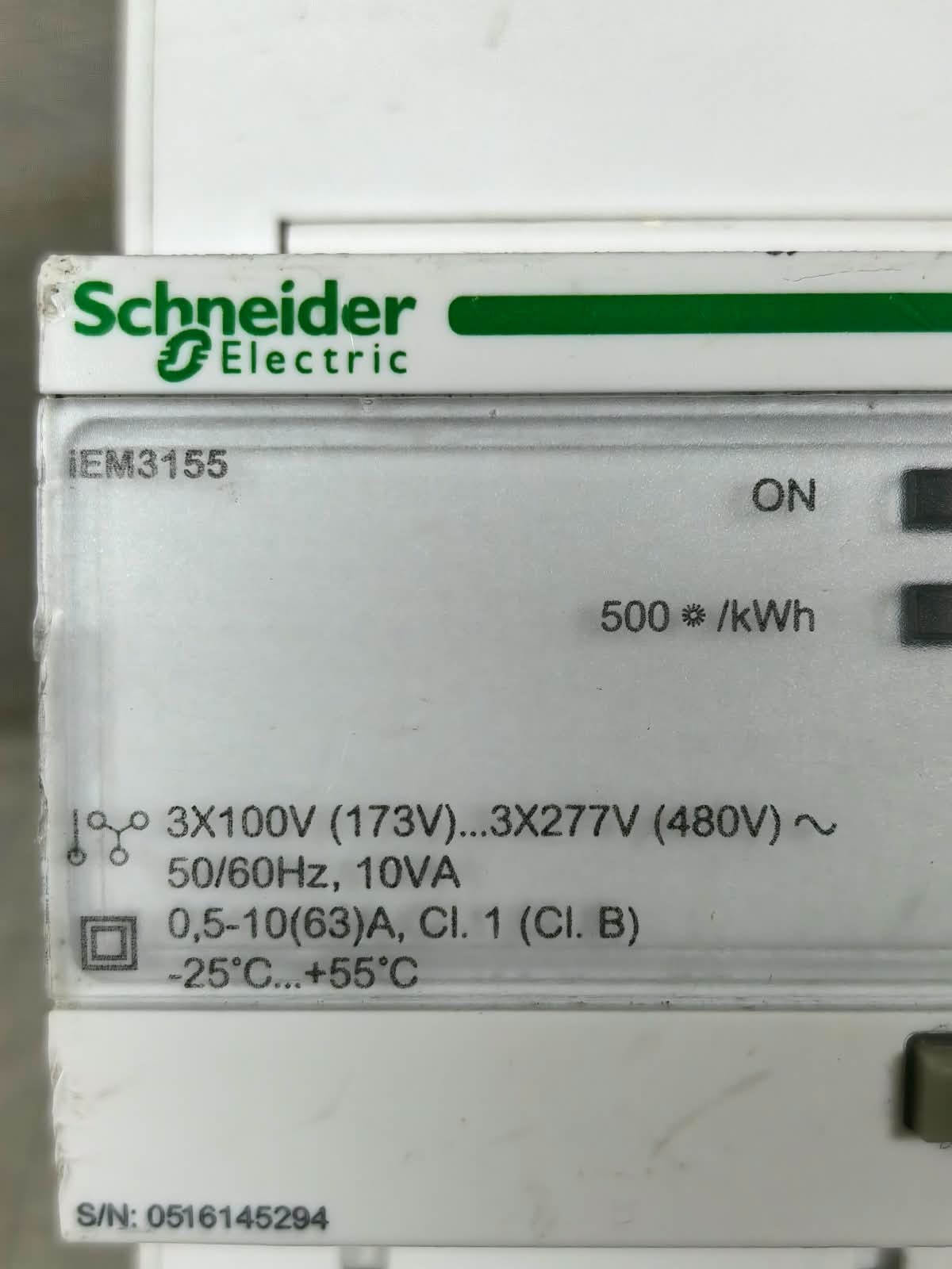 Schneider Electric A9MEM3155 / IEM3155 SCHNEIDER ELECTRIC A9MEM3155 / IEM3155 3 PHASE ENERGY METER 3