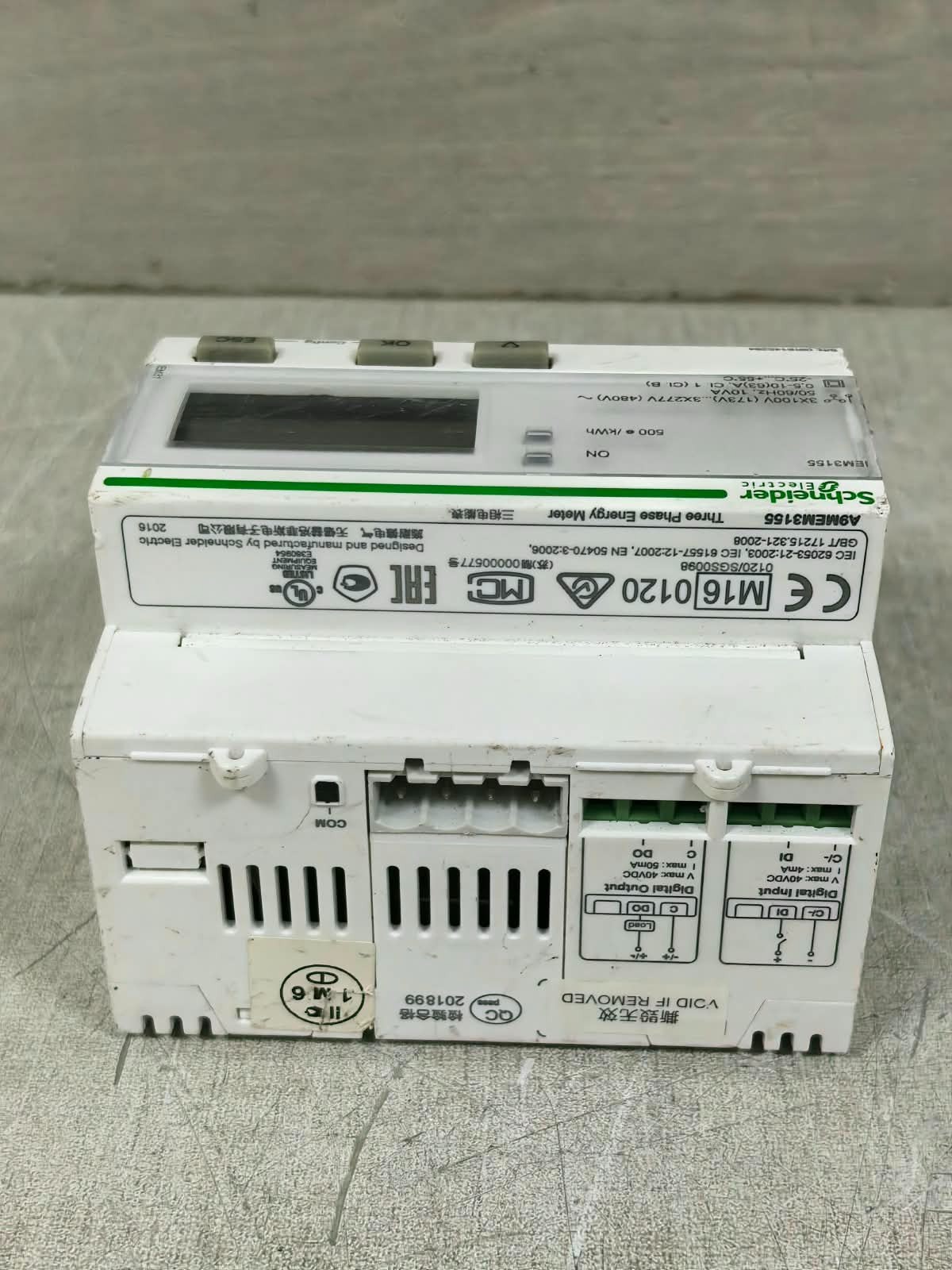 Schneider Electric A9MEM3155 / IEM3155 SCHNEIDER ELECTRIC A9MEM3155 / IEM3155 3 PHASE ENERGY METER 8