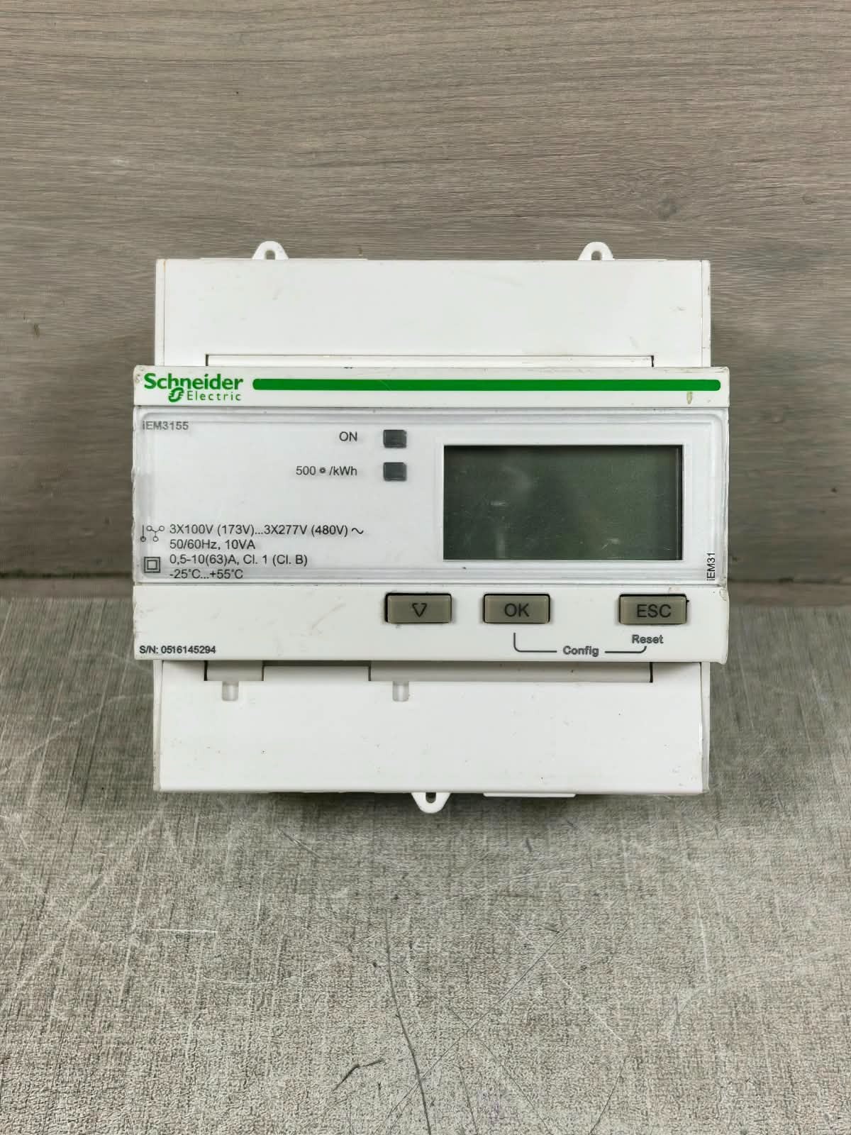 Schneider Electric A9MEM3155 / IEM3155 SCHNEIDER ELECTRIC A9MEM3155 / IEM3155 3 PHASE ENERGY METER 1