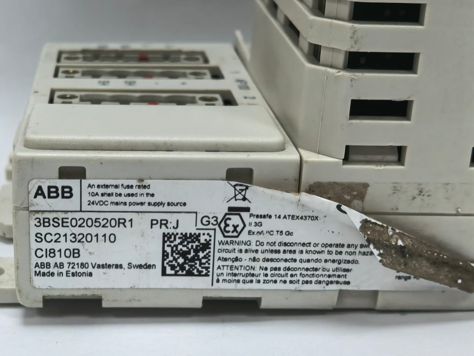 ABB 3BSE020520R1 ABB CI810B FIELDBUS COMMUNICATION INTERFACE 3BSE020520R1 PR.J 3