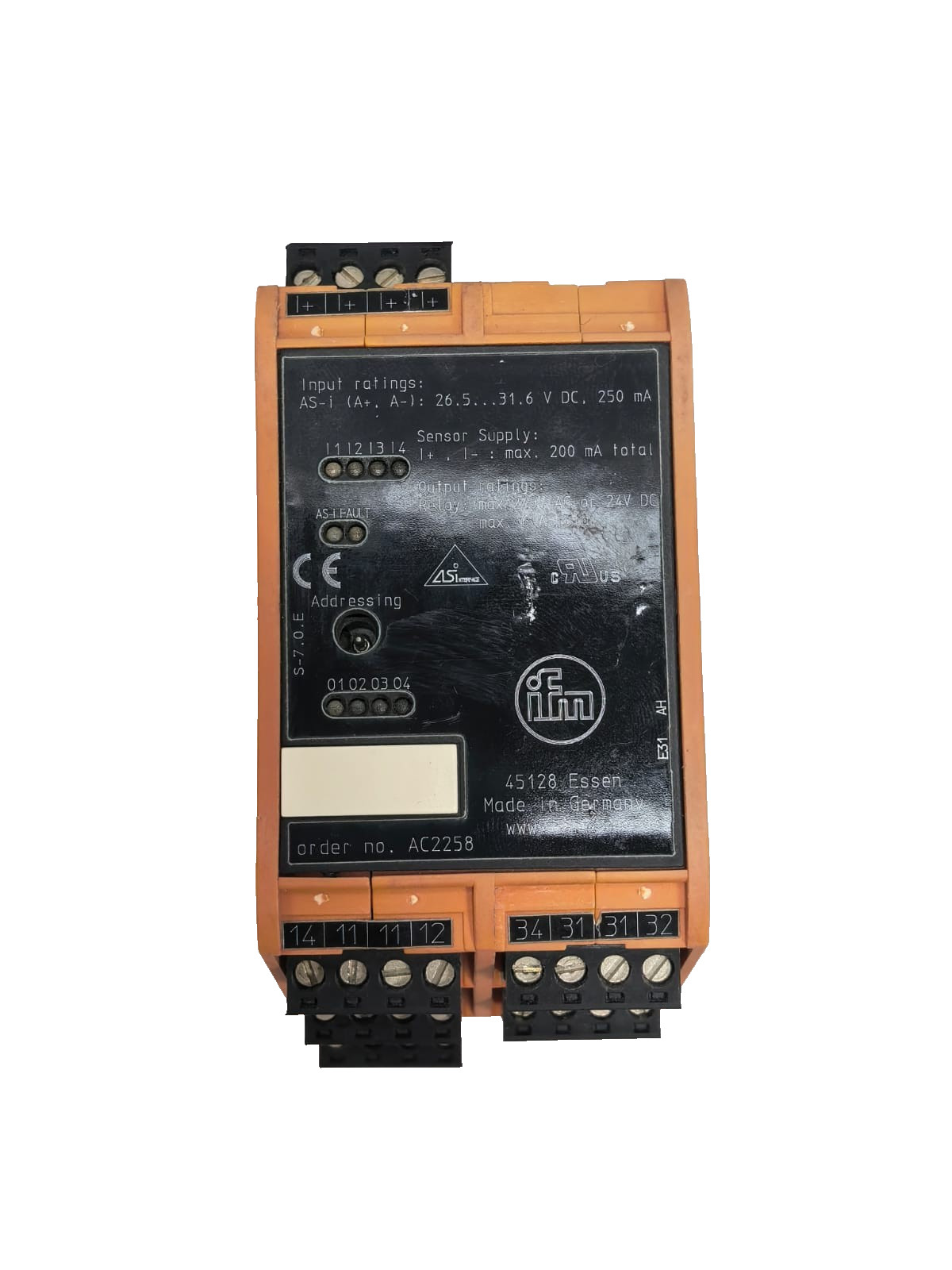 ifm AC2256 IFM AC2258 WITH IFM AC2256 AS-INTERFACE CONTROL MODULE 2