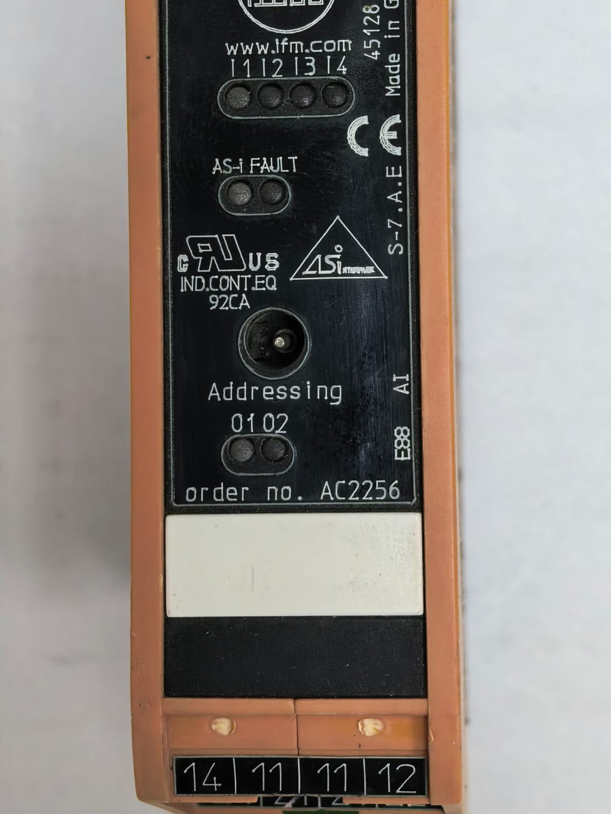 ifm AC2256 IFM AC2258 WITH IFM AC2256 AS-INTERFACE CONTROL MODULE 6