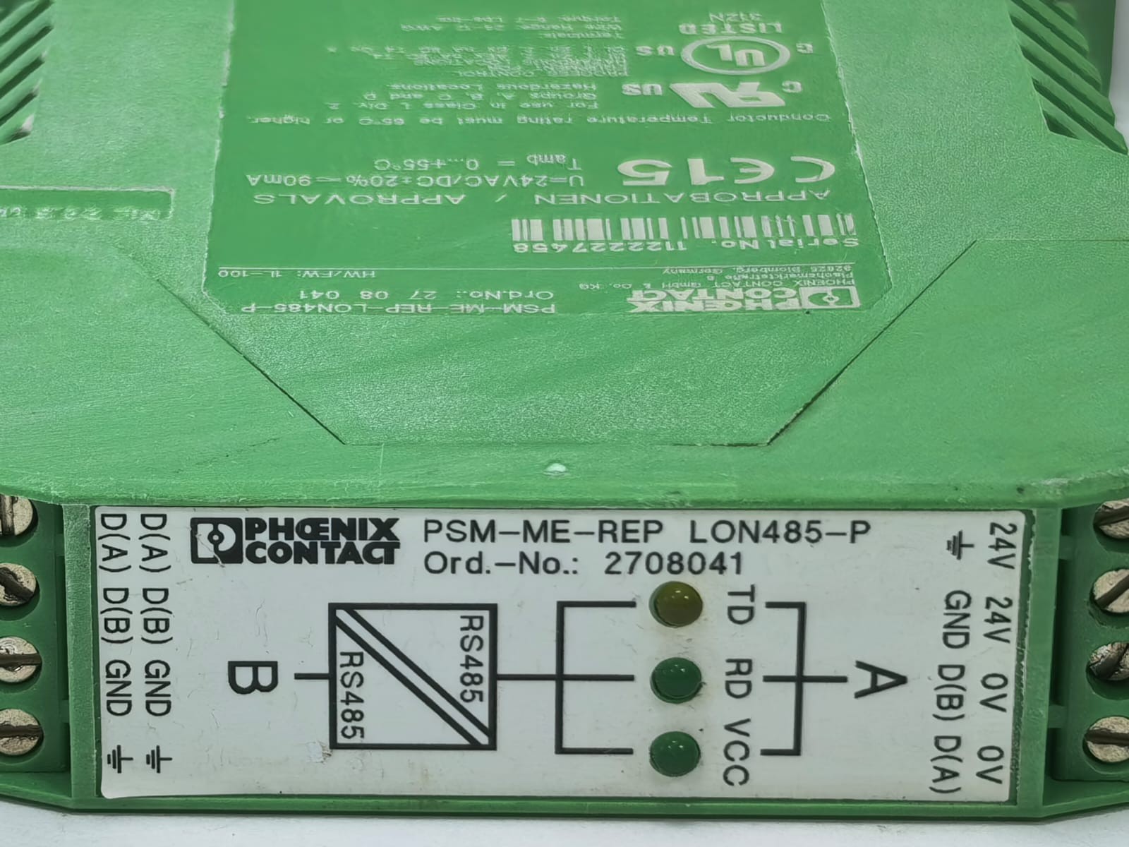 Phoenix Contact 27 08 041 PHOENIX CONTACT PSM-ME-REP-LON485-P REPEATER 27 08 041 2