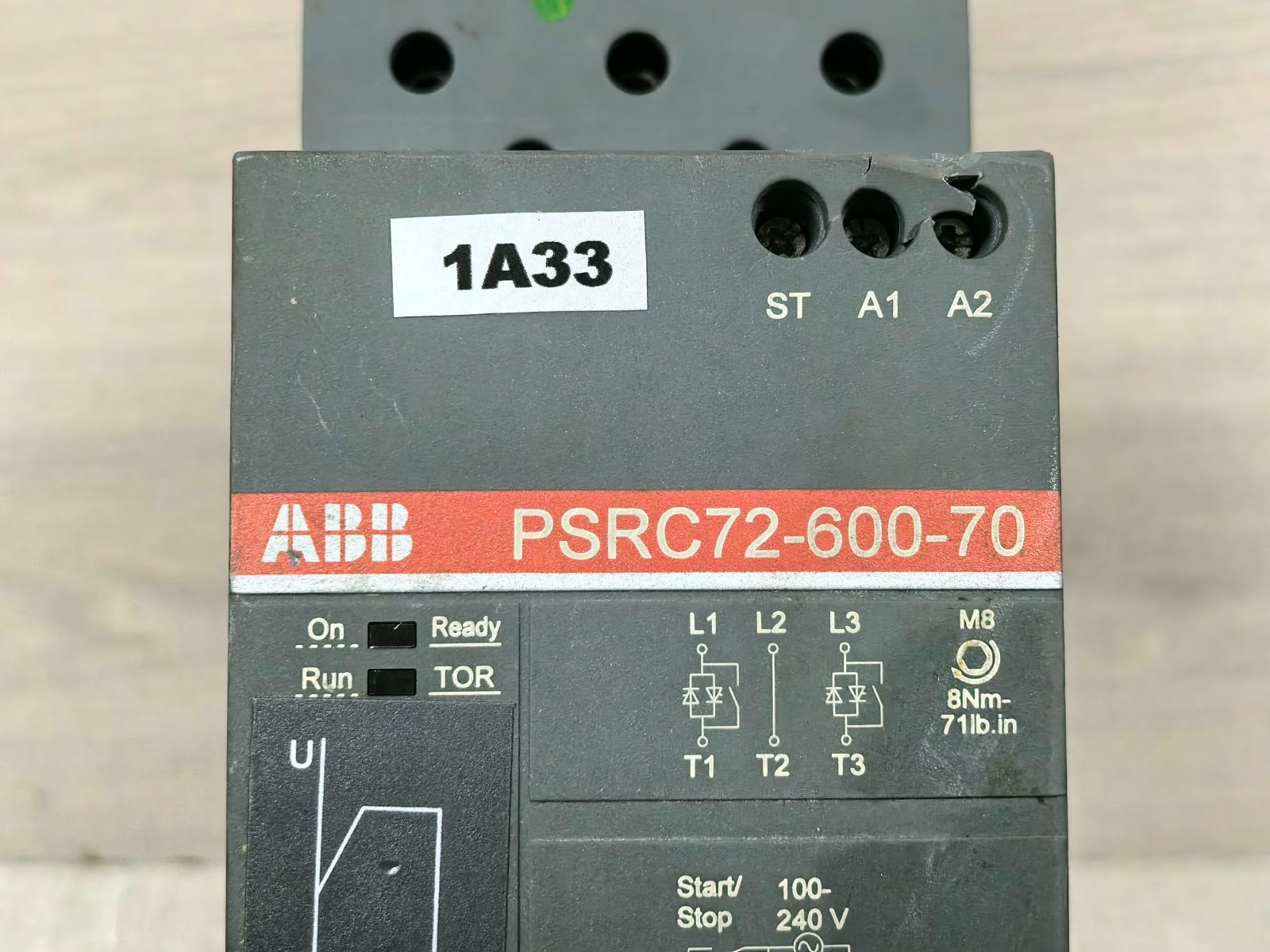 ABB PSRC72-600-70 ABB PSRC72-600-70 1SFA896213R7000 SOFT STARTER 2