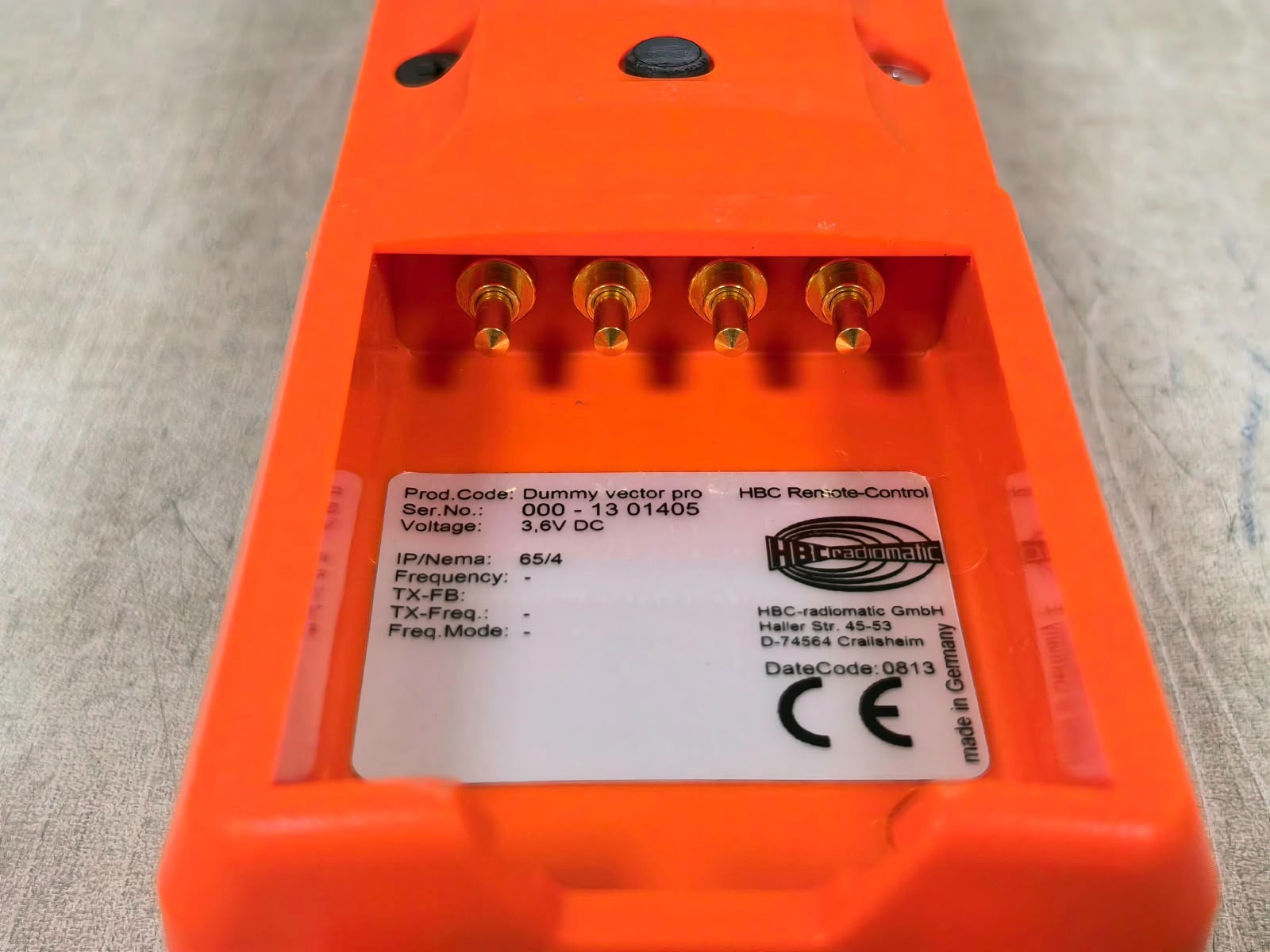 HBC RADIOMATIC DUMMY VECTOR PRO HBC RADIOMATIC DUMMY VECTOR PRO REMOTE CONTROL 3.6VDC 8