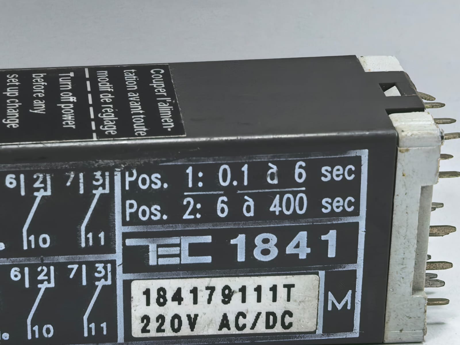 TEC 18417711LT TEC 1841 ADJUSTABLE TIMER RELAY 18417711LT 110V AC/DC PCS 2