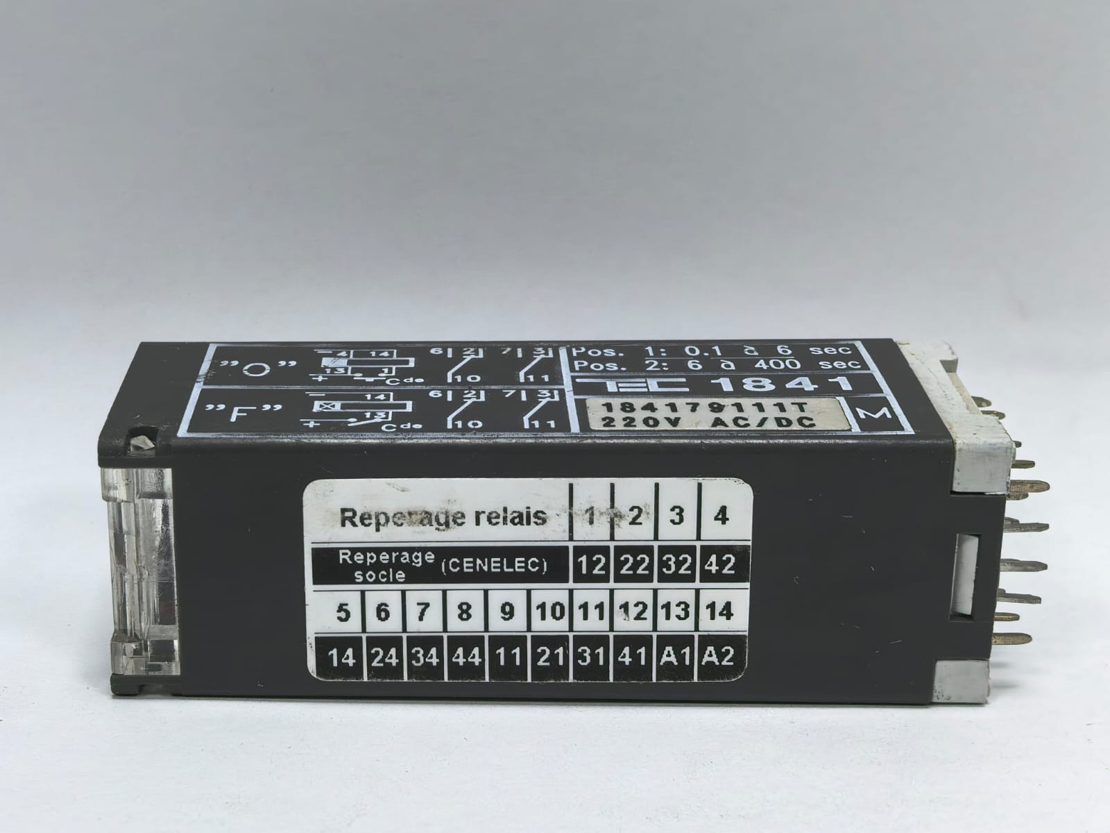 TEC 18417711LT TEC 1841 ADJUSTABLE TIMER RELAY 18417711LT 110V AC/DC PCS 4