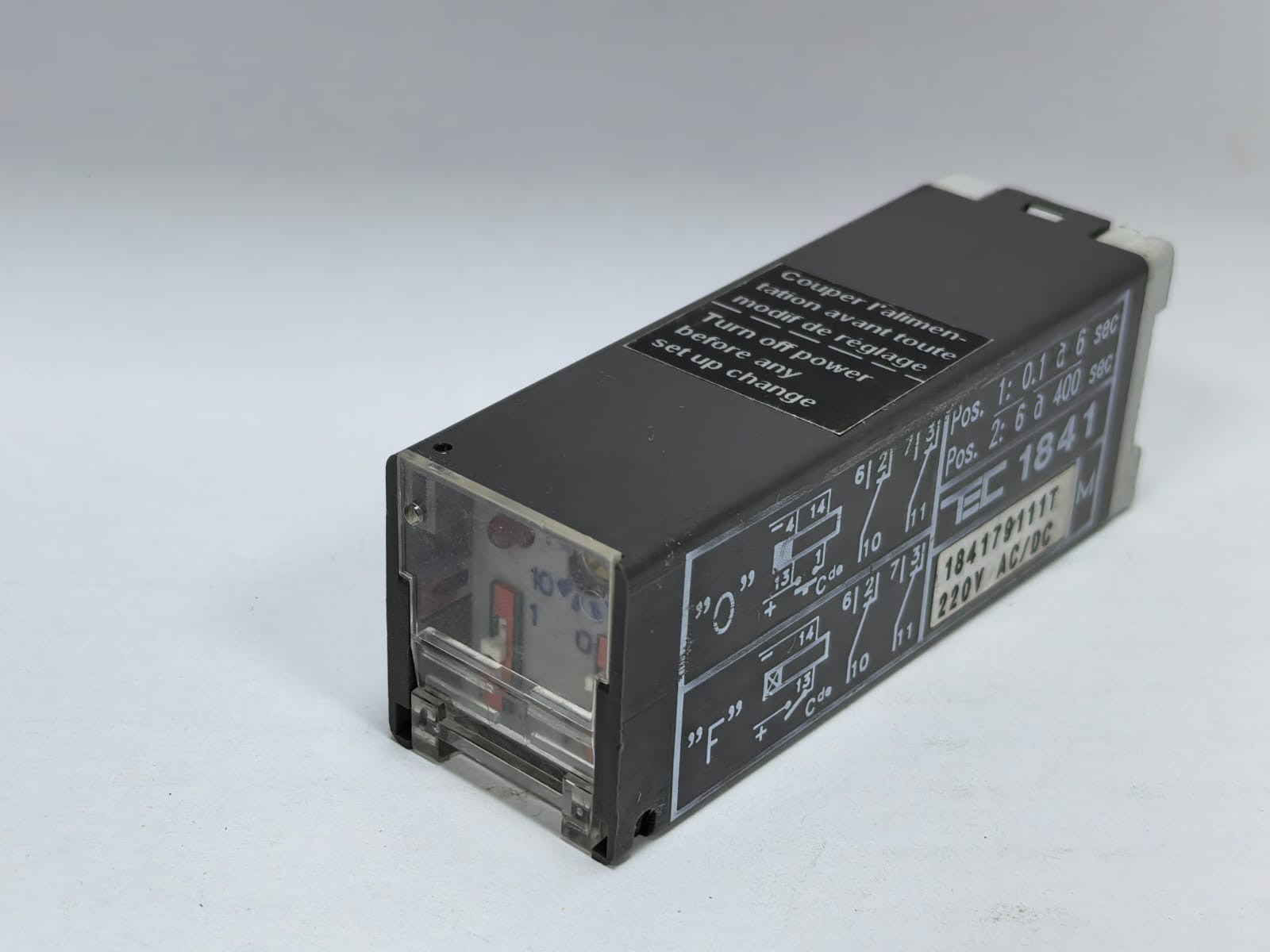 TEC 18417711LT TEC 1841 ADJUSTABLE TIMER RELAY 18417711LT 110V AC/DC PCS 9