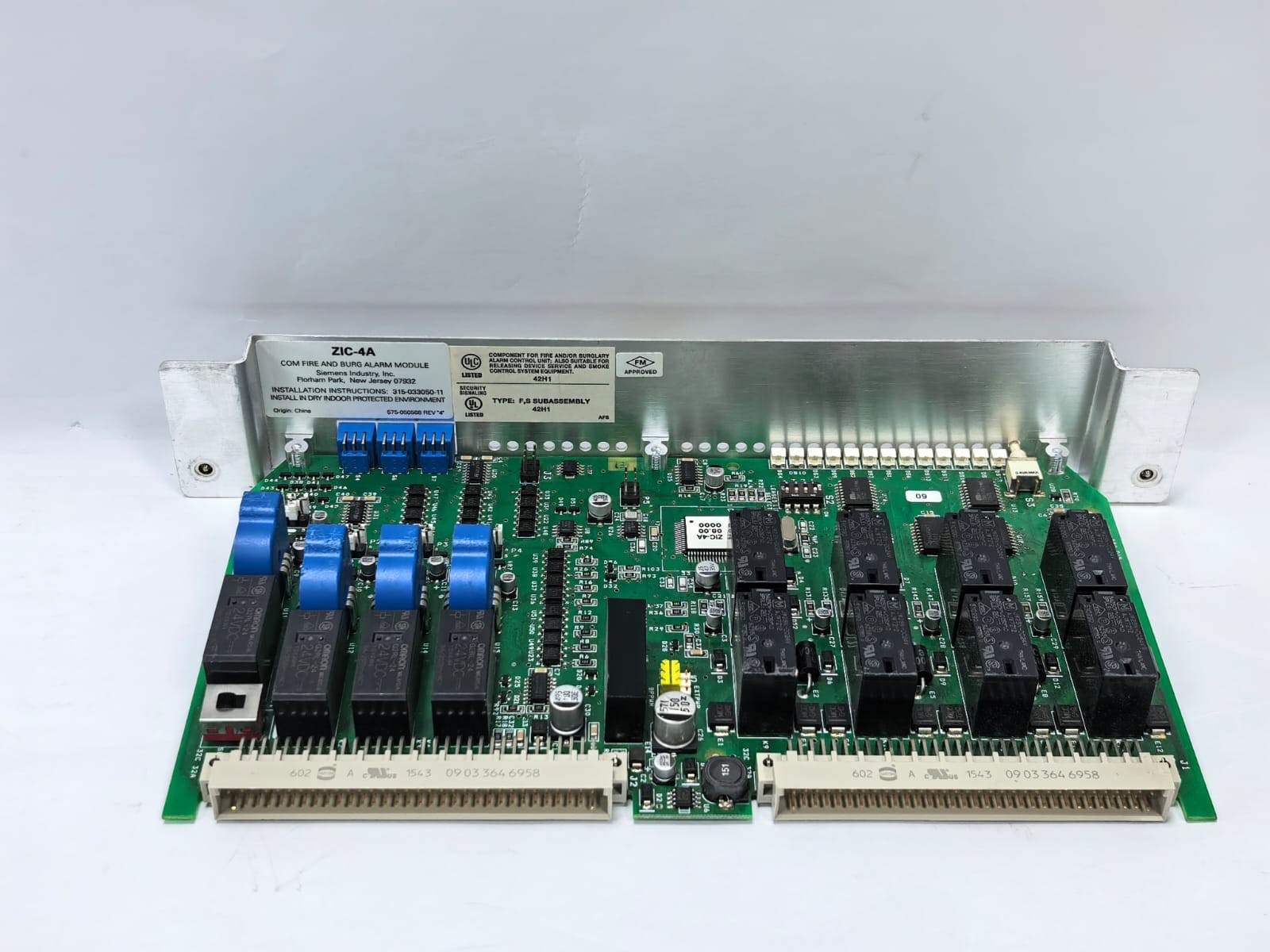 Siemens 575-050568 REV.4 SIEMENS ZIC-4A ZONE INDICATION CARD 575-050568 REV.4 4