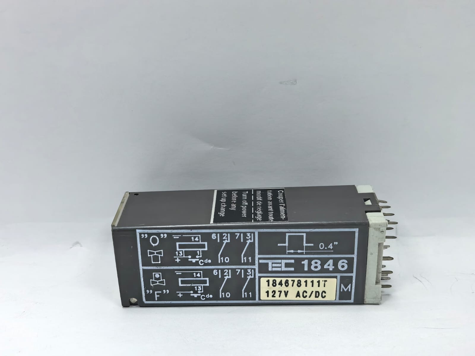 TEC 184678111T TEC 1846 ADJUSTABLE TIMER RELAY 184678111T 127V AC/DC PCS 3