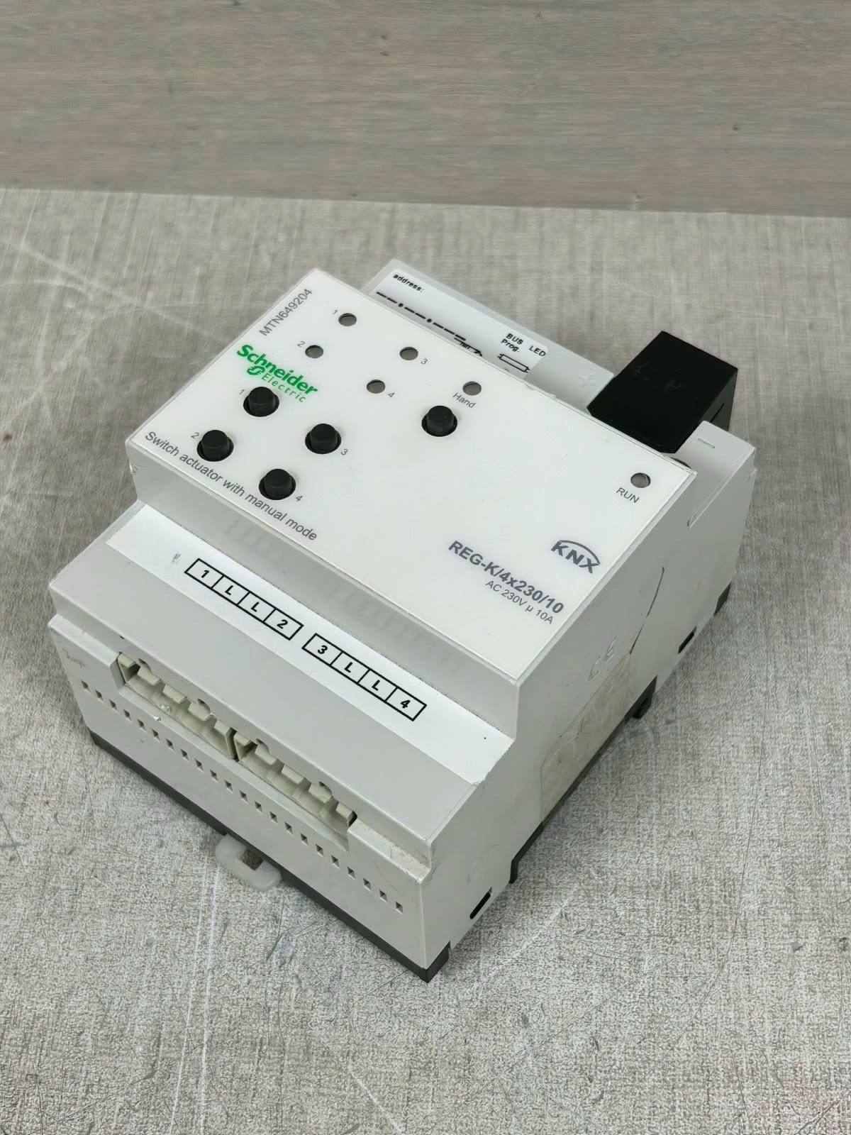 Schneider Electric MTN649204 SCHNEIDER ELECTRIC MTN649204 REG-K/ 4X230/10 SWITCH ACTUATOR WITH MANUAL MODE 5