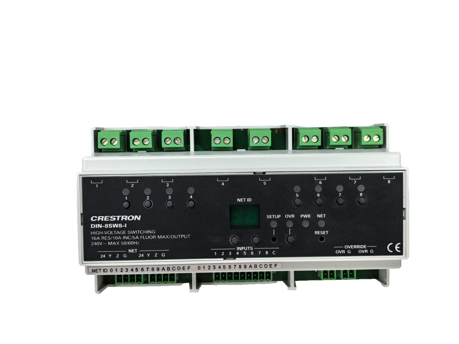 Crestron DIN-8SW8-I CRESTRON DIN-8SW8-I HIGH-VOLTAGE SWITCHING MODULE 6503776 240V -50/60HZ 2