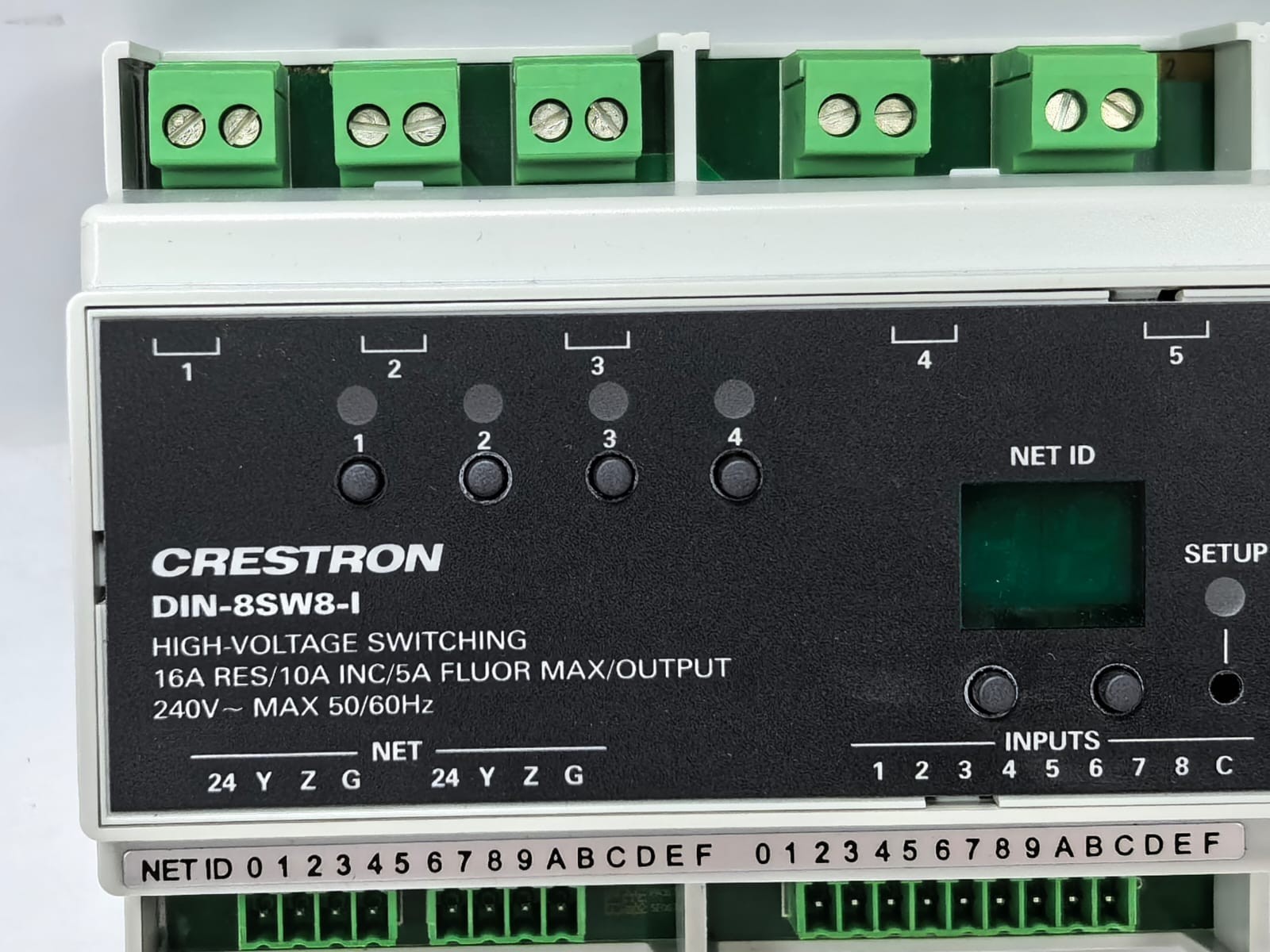 Crestron DIN-8SW8-I CRESTRON DIN-8SW8-I HIGH-VOLTAGE SWITCHING MODULE 6503776 240V -50/60HZ 3