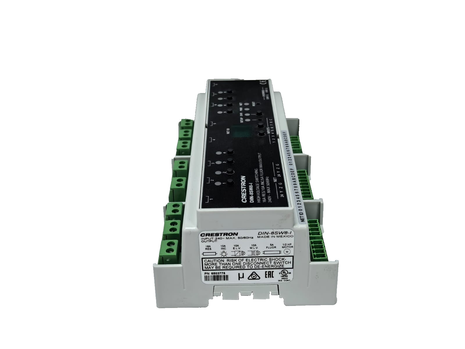 Crestron DIN-8SW8-I CRESTRON DIN-8SW8-I HIGH-VOLTAGE SWITCHING MODULE 6503776 240V -50/60HZ 5