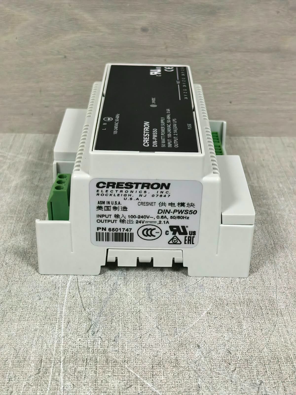 Crestron DIN-PWS50 6501747 CRESTRON DIN-PWS50 6501747 50WATT POWER SUPPLY 9