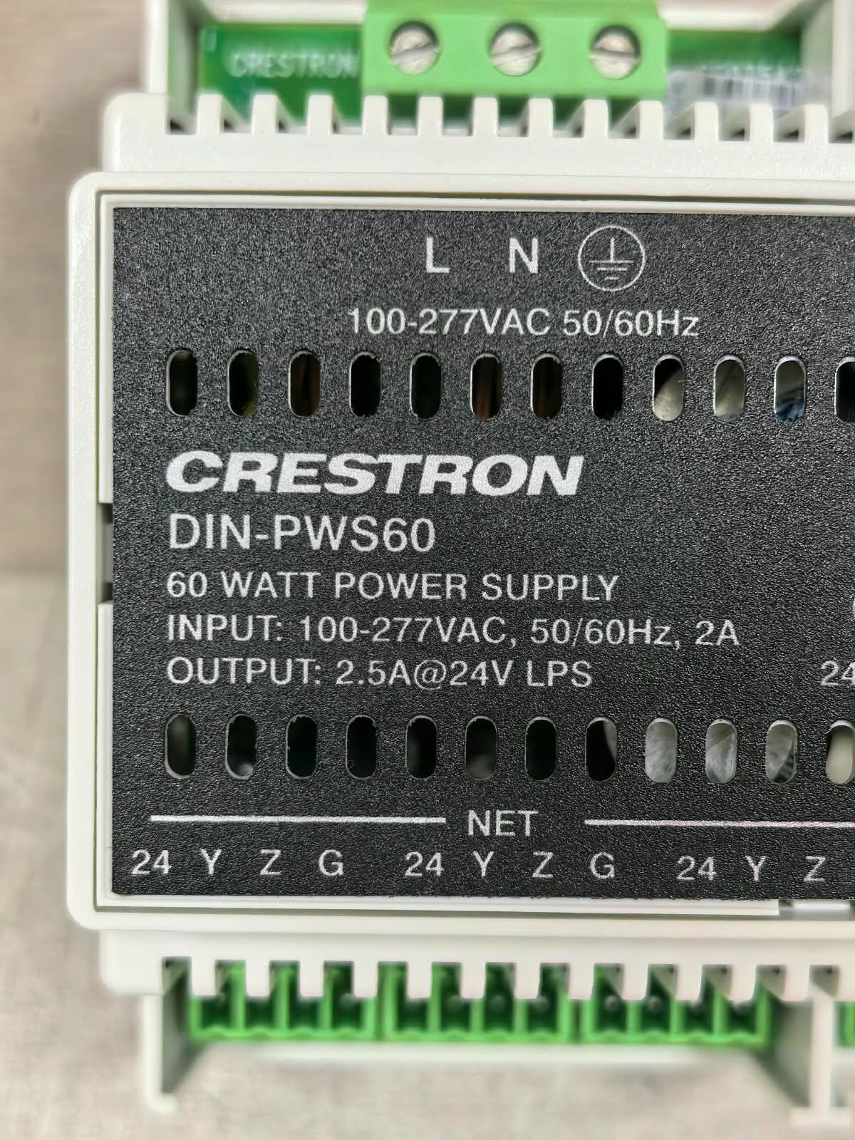 Crestron DIN-PWS50 6501747 CRESTRON DIN-PWS60 6507733 60 WATT POWER SUPPLY 24V 3