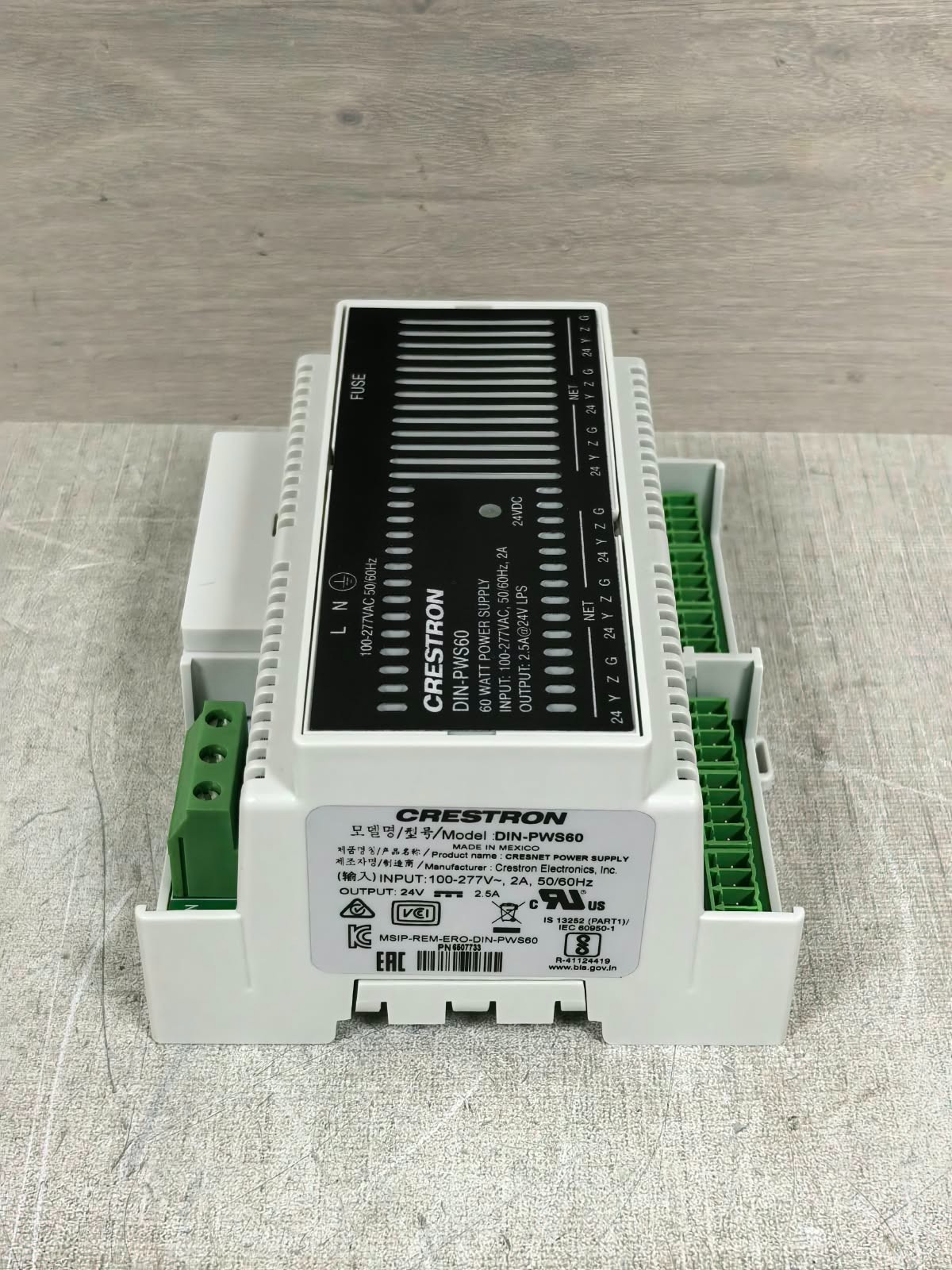 Crestron DIN-PWS50 6501747 CRESTRON DIN-PWS60 6507733 60 WATT POWER SUPPLY 24V 9