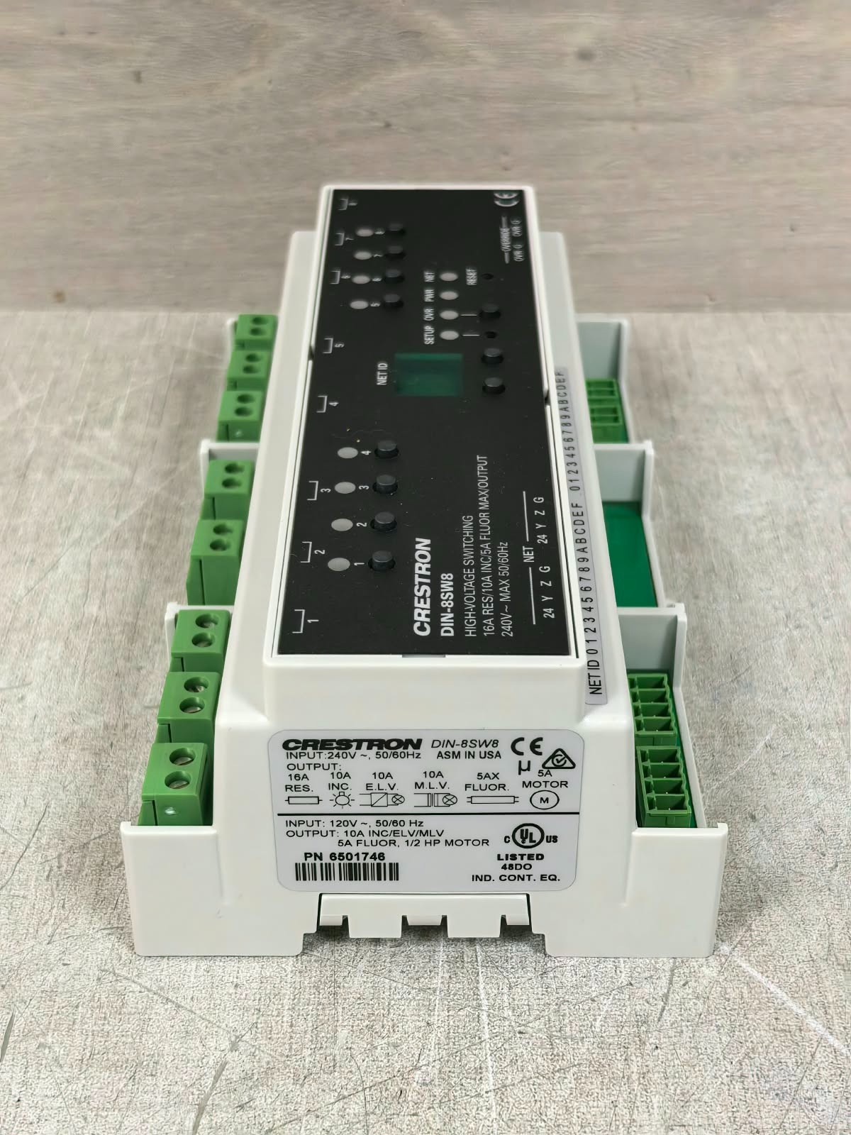 Crestron DIN-8SW8 6501746 CRESTRON DIN-8SW8 6501746 HIGH VOLTAGE SWITCHING 240V 9