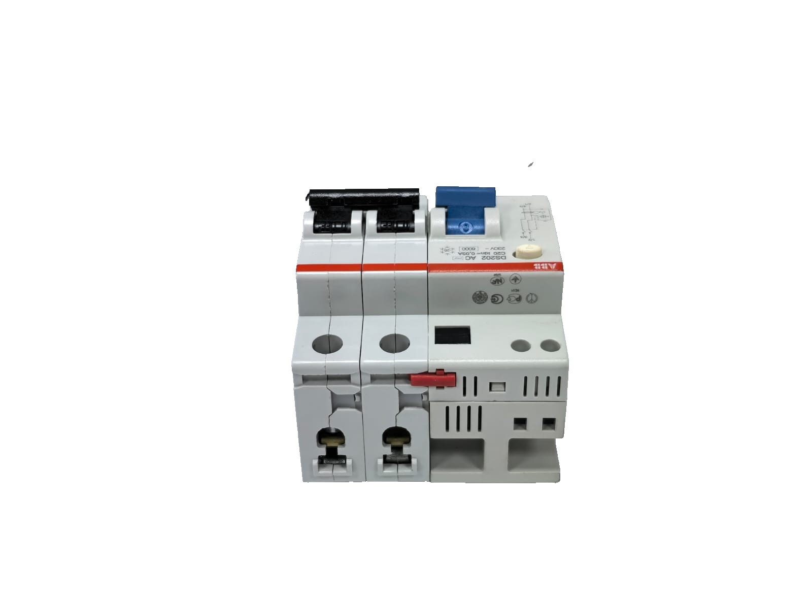ABB 2CSR252001R1204 ABB 2CSR252001R1204 RESIDUAL CURRENT CIRCUIT BREAKER DS202 AC-C20/0.03 5