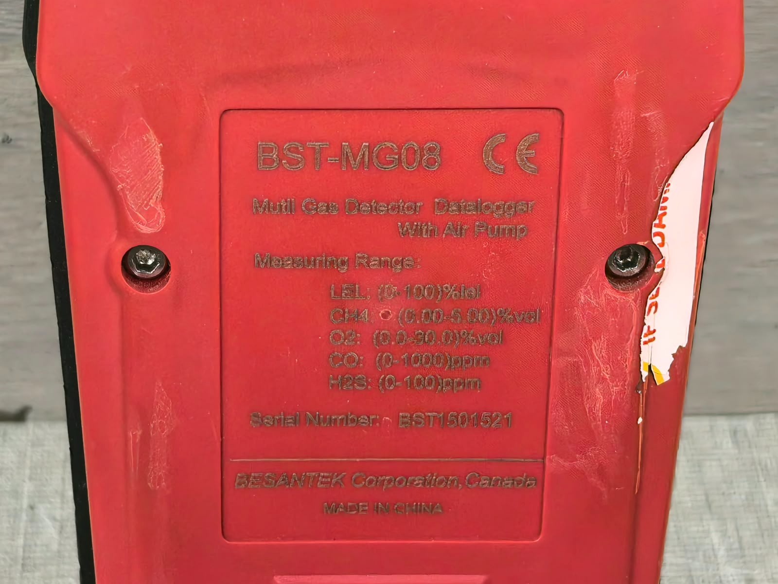 BESANTEK BST- MG08 BESANTEK BST- MG08 MULTI GAS DETECTOR DATALOGGER WITH AIR PUMP 7