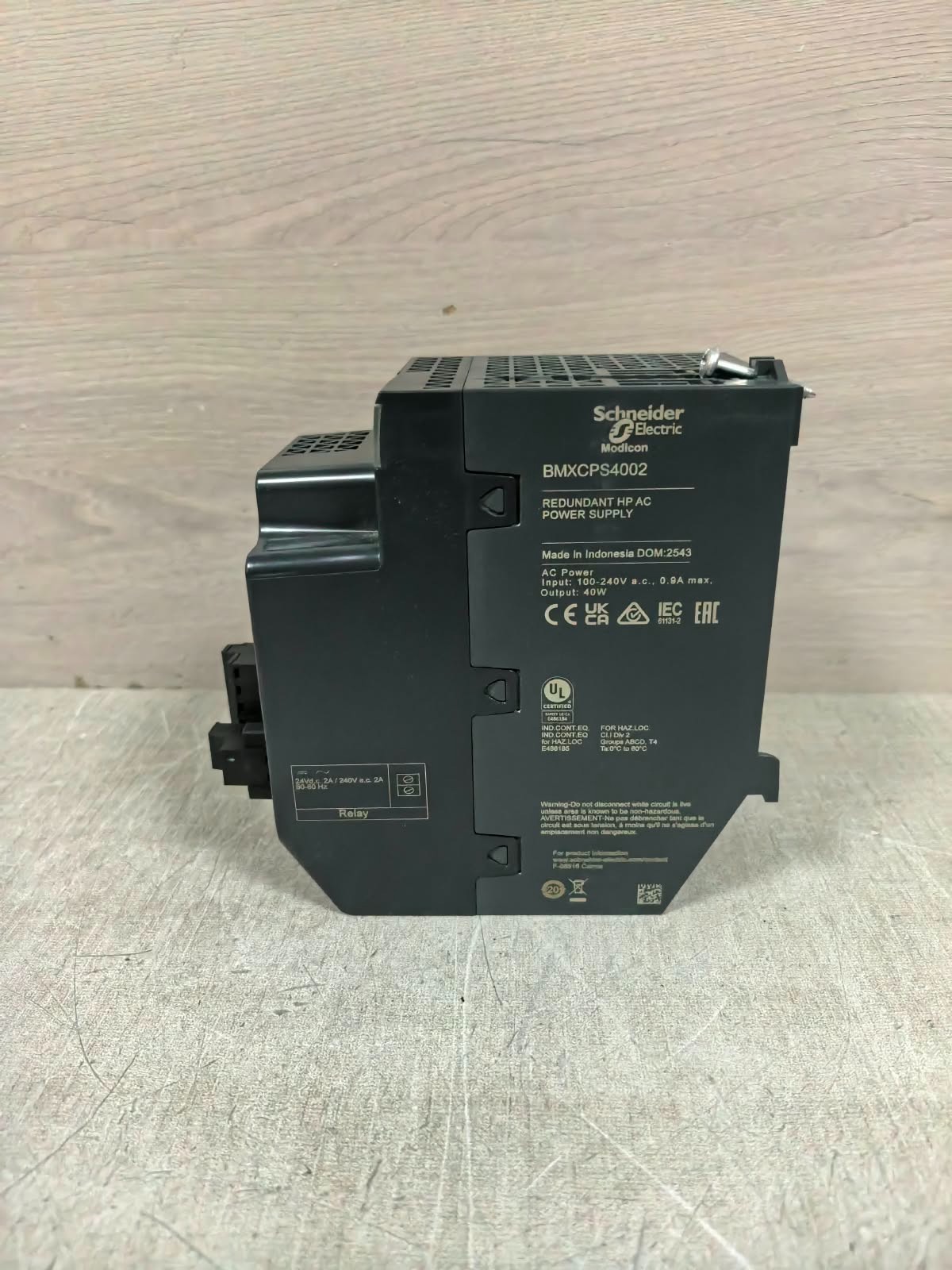 Schneider Electric BMXCPS4002 SCHNEIDER ELECTRIC BMXCPS4002 REDUNDANT HP AC POWER SUPPLY 10
