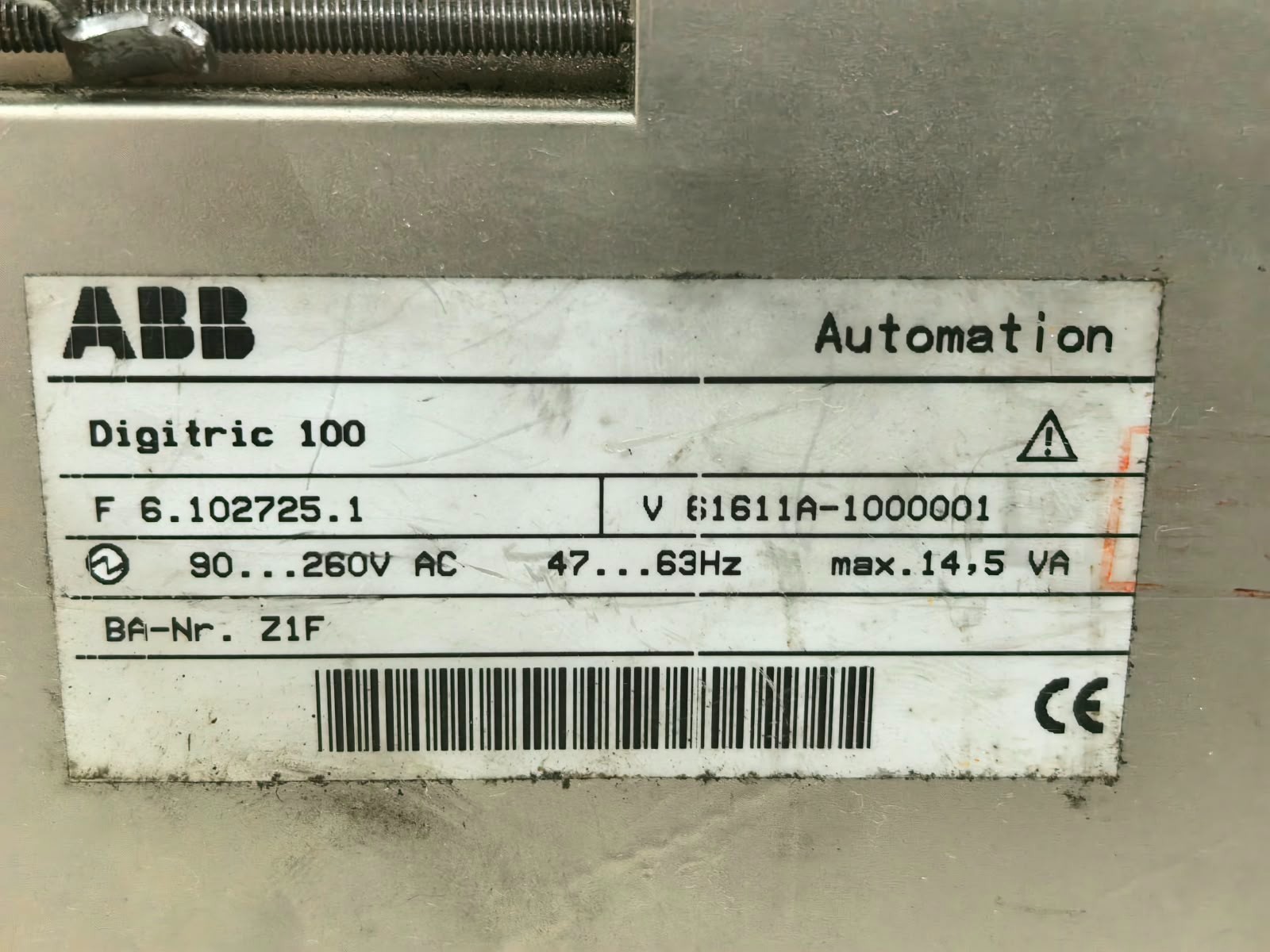 ABB DIGITRIC 100 ABB DIGITRIC 100 CONTROLLER 90-240VAC 8