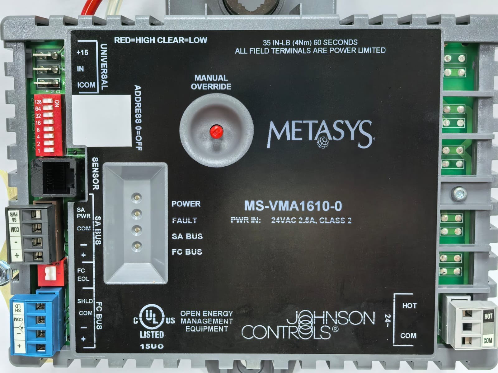 Johnson Controls MS-VMA1610-0 JOHNSON CONTROLS MS-VMA1610-0 VAV MODULAR ASSEMBLY CONTROLLER 3