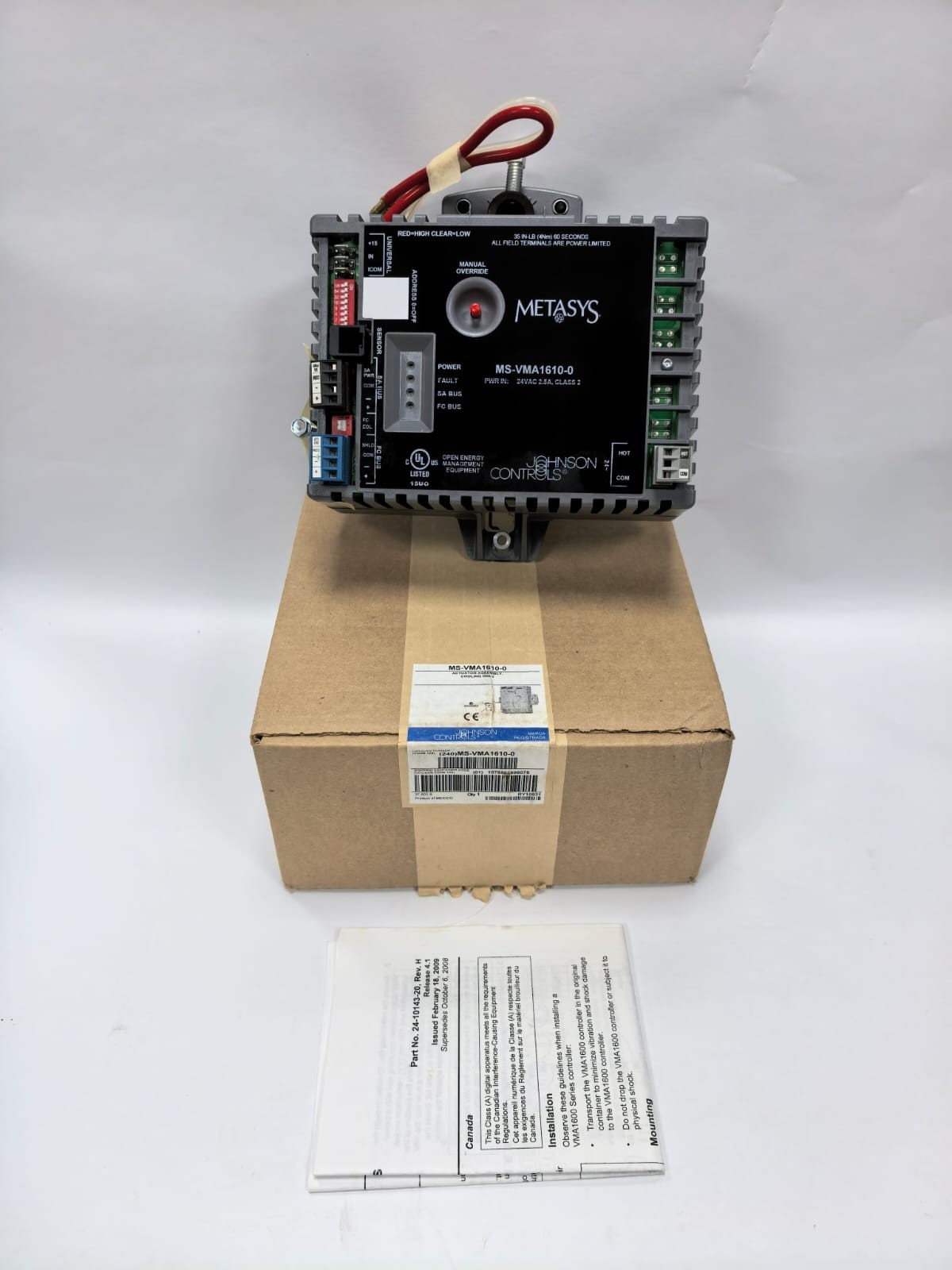 Johnson Controls MS-VMA1610-0 JOHNSON CONTROLS MS-VMA1610-0 VAV MODULAR ASSEMBLY CONTROLLER 1
