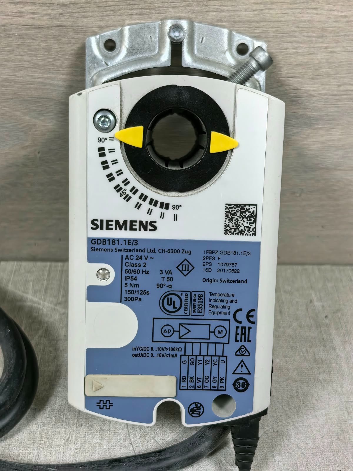 Siemens GDB181.1E/3 SIEMENS GDB181.1E/3 DAMPER ACTUATOR 24V 2