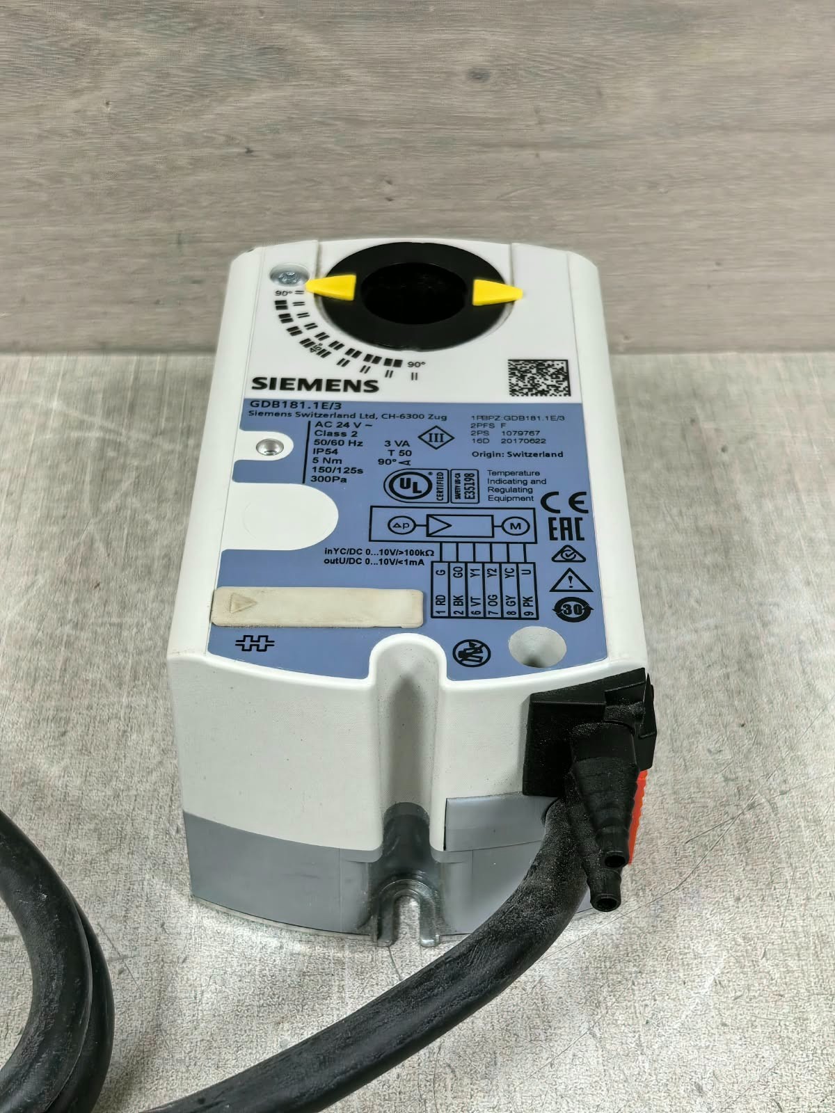 Siemens GDB181.1E/3 SIEMENS GDB181.1E/3 DAMPER ACTUATOR 24V 7