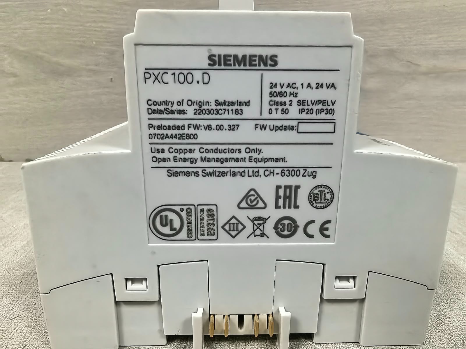Siemens PXC100.D SIEMENS PXC100.D AUTOMATION STATION 24VAC 9