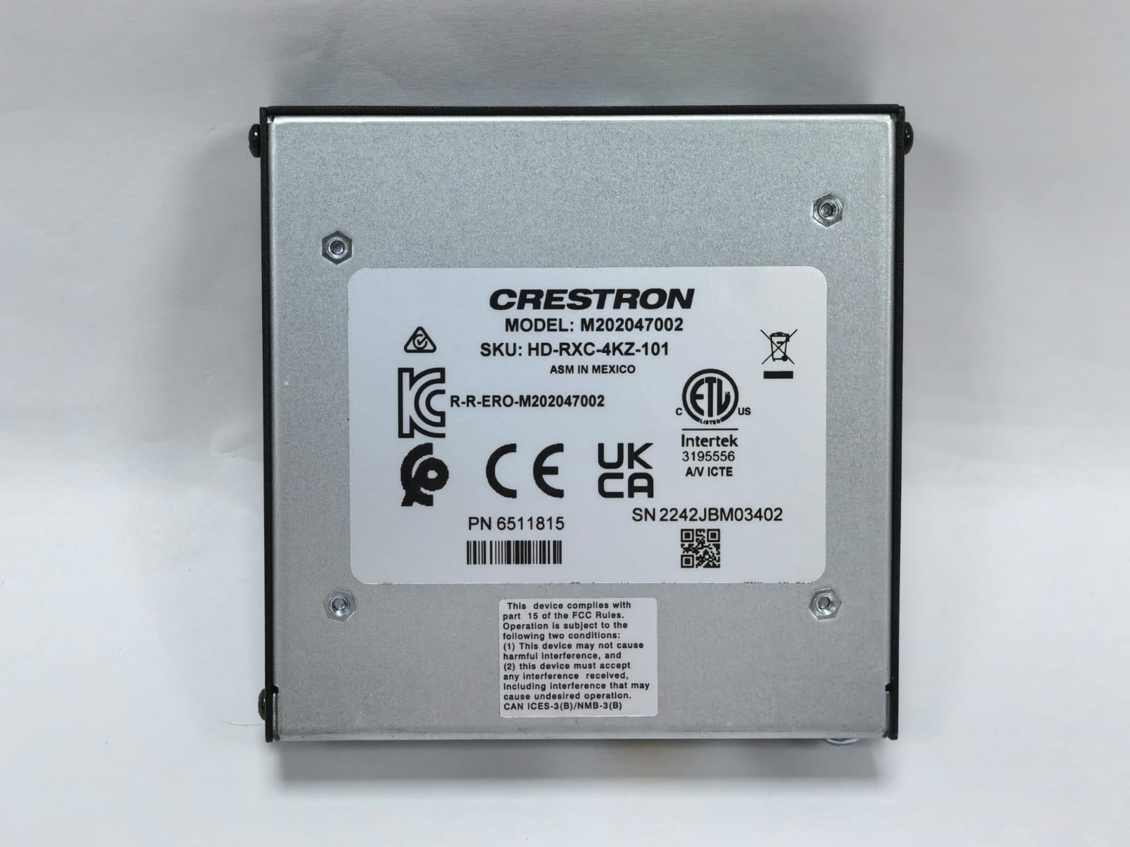 Crestron HD-RXC-4KZ-101 CRESTRON HD-RXC-4KZ-101 DM LITE RECEIVER 6511815 6