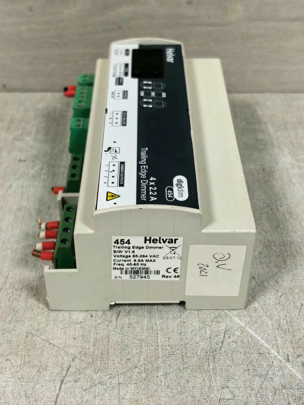 HELVAR 454 REV.4 S/W V1.6 HELVAR 454 4x 2.2 A TRAILING EDGE DIMMER REV.4 S/W V1.6 7