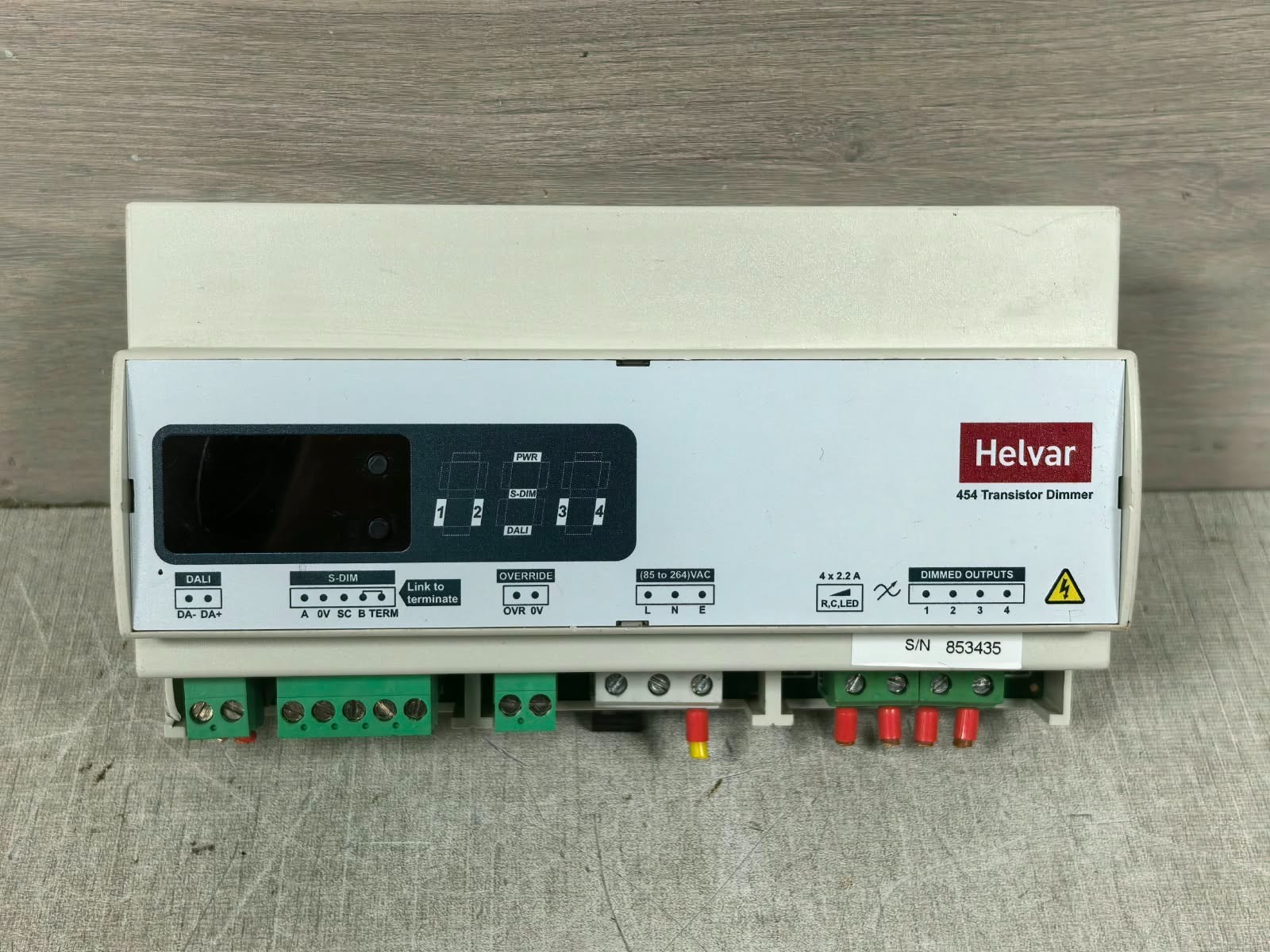 HELVAR 454 REV 3 S/W V1.60 HELVAR 454 TRANSISTOR DIMMER REV 3 S/W V1.60 85-264VAC 2