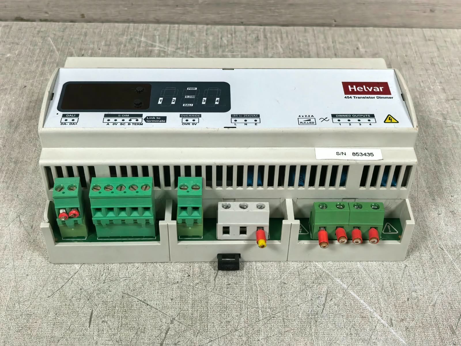 HELVAR 454 REV 3 S/W V1.60 HELVAR 454 TRANSISTOR DIMMER REV 3 S/W V1.60 85-264VAC 8