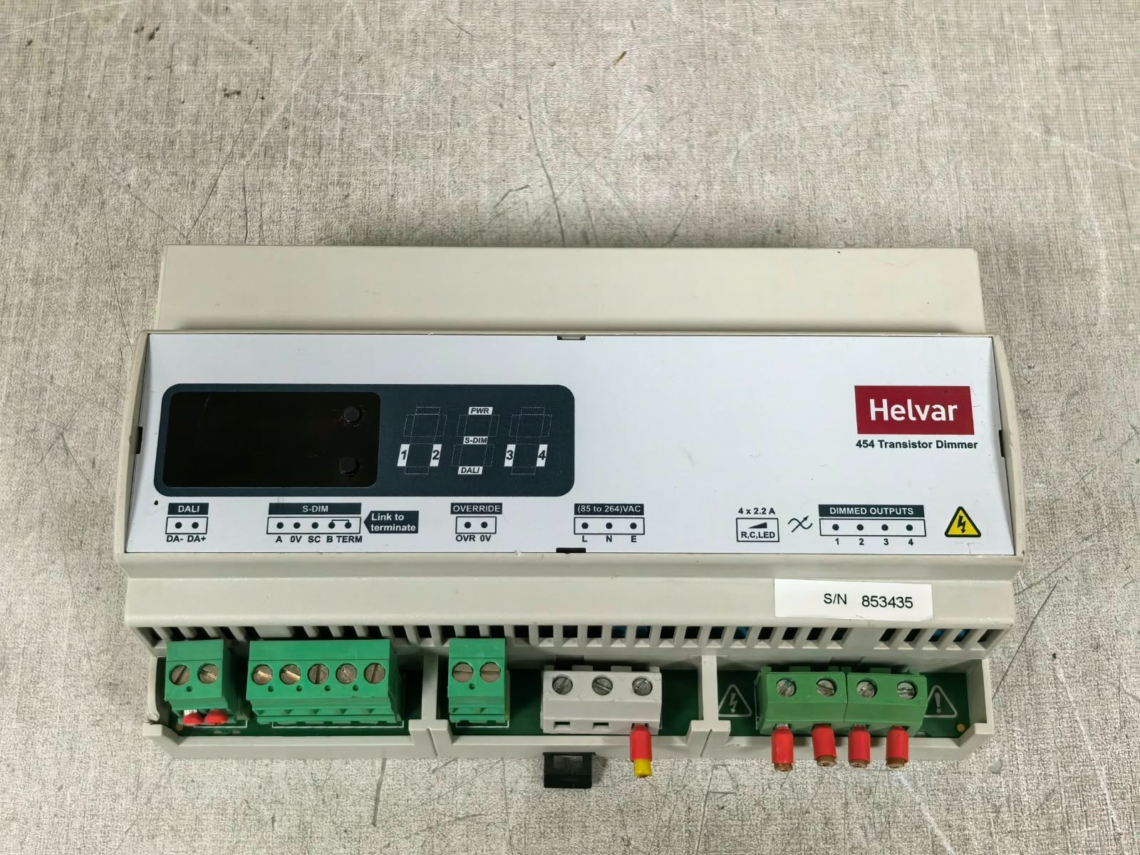 HELVAR 454 REV 3 S/W V1.60 HELVAR 454 TRANSISTOR DIMMER REV 3 S/W V1.60 85-264VAC 9