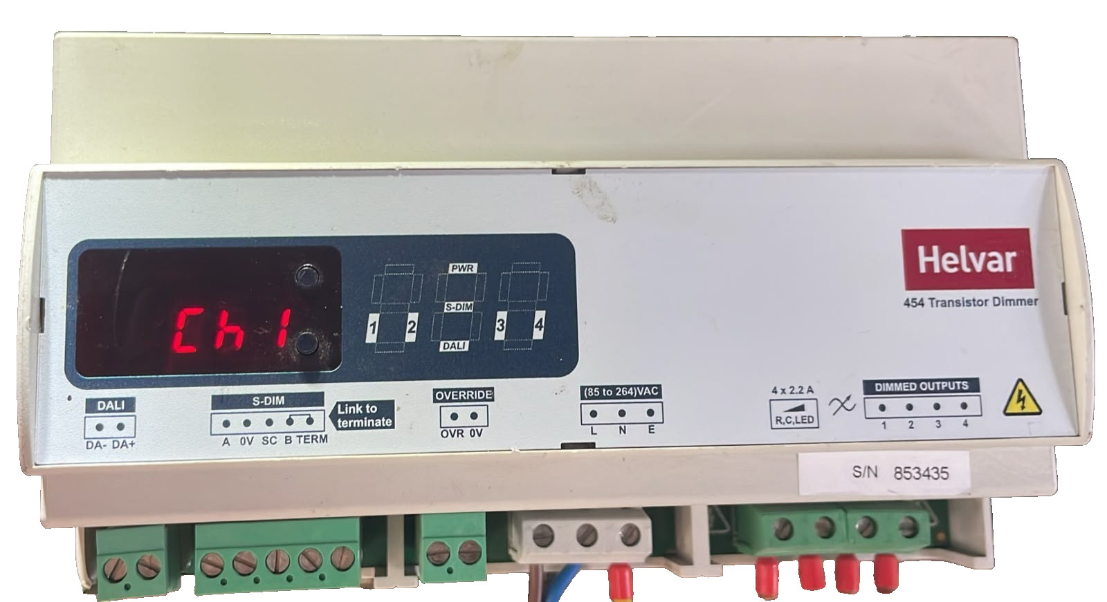 HELVAR 454 REV 3 S/W V1.60 HELVAR 454 TRANSISTOR DIMMER REV 3 S/W V1.60 85-264VAC 1