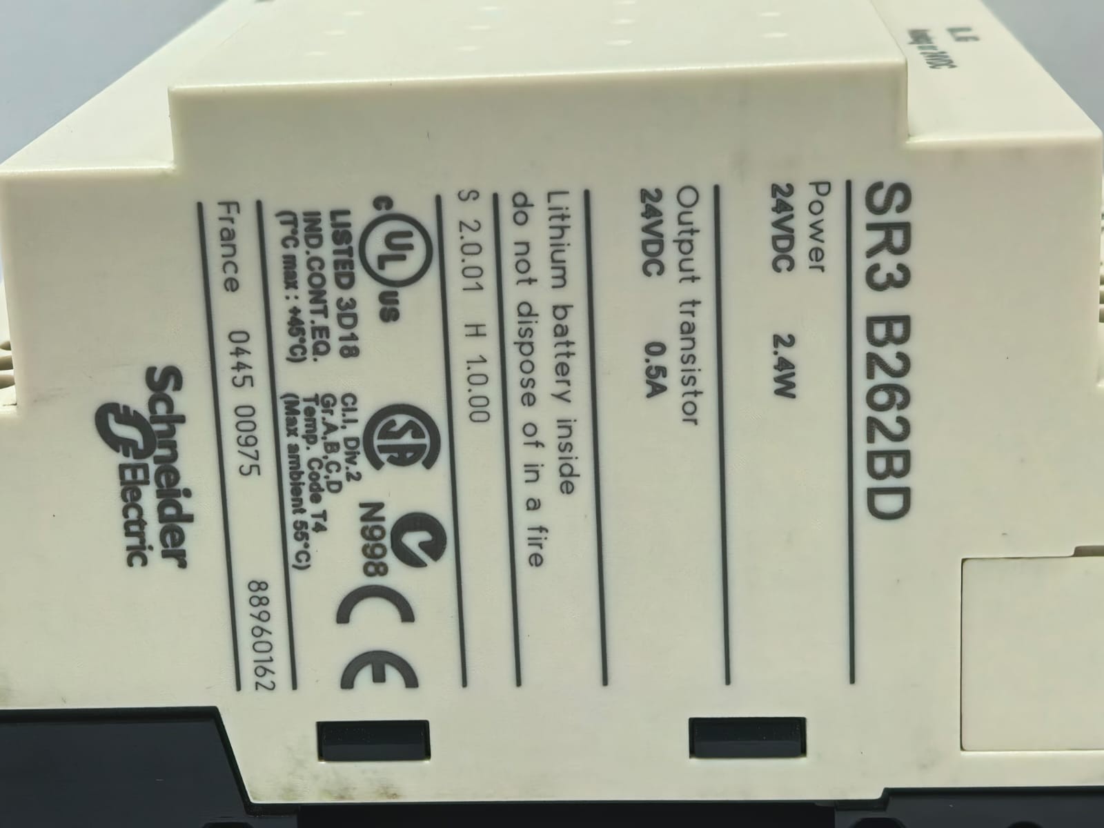 Telemecanique SR3 B262BD TELEMECANIQUE SR3 B262BD MODULAR SMART RELAY 4