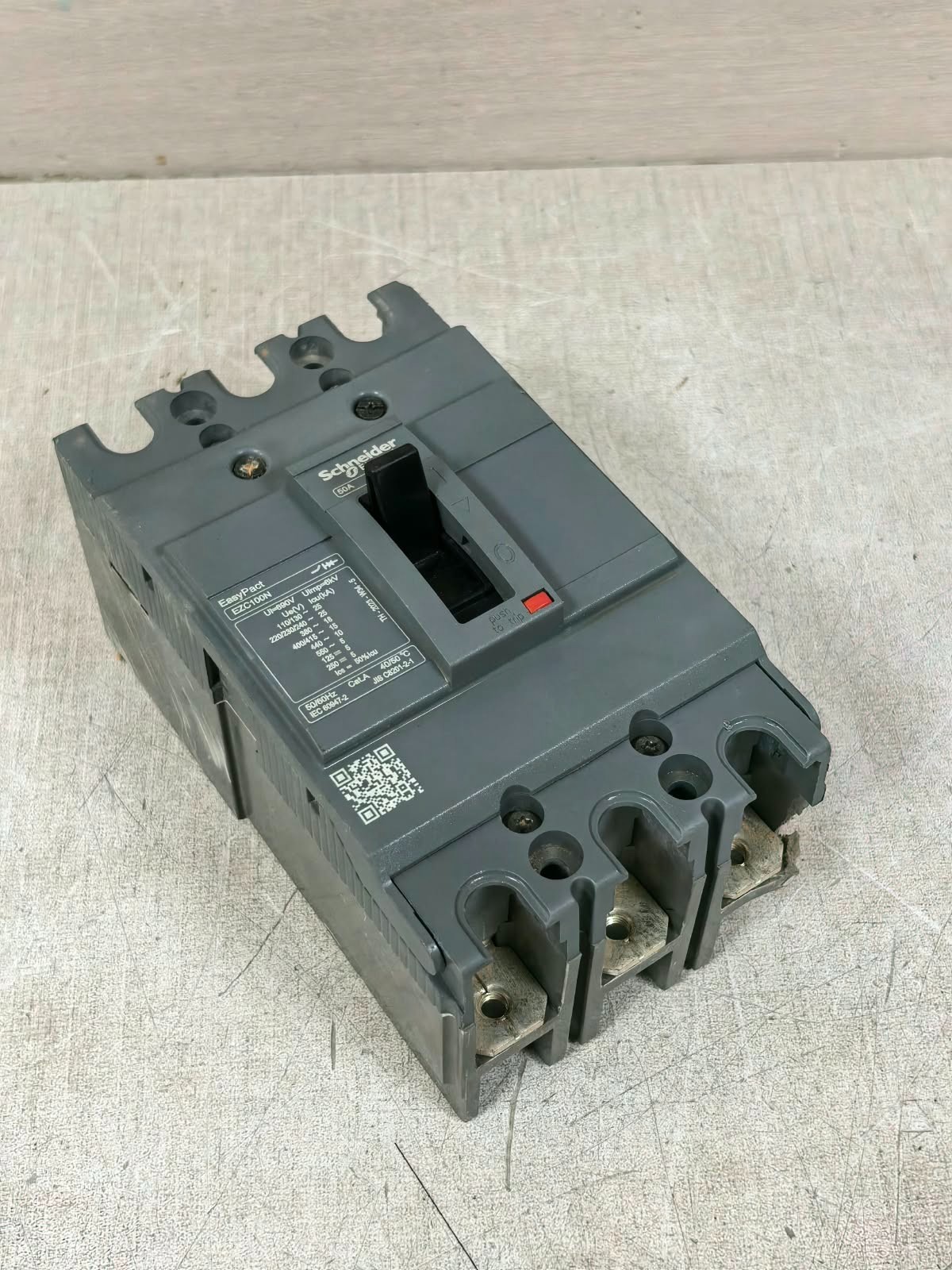 Schneider Electric EZC100N SCHNEIDER ELECTRIC EASYPACT EZC100N CIRCUIT BREAKER 50A 4