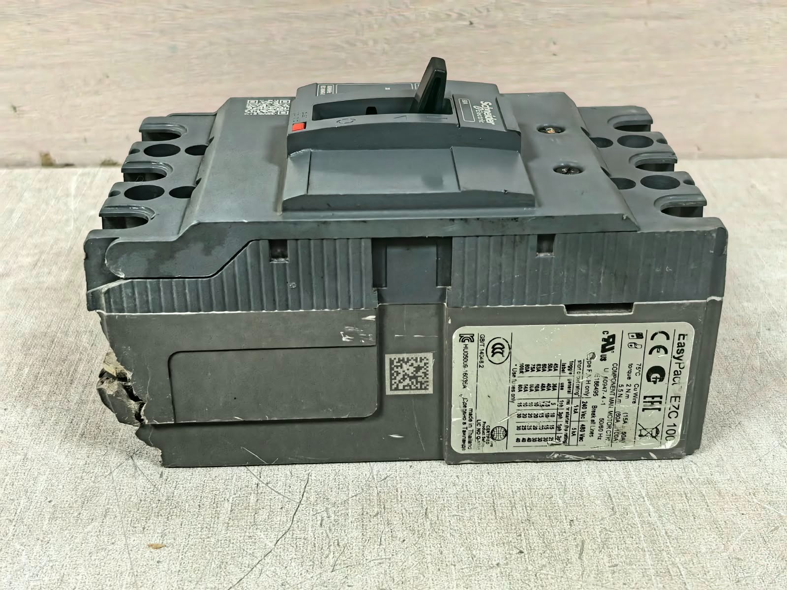 Schneider Electric EZC100N SCHNEIDER ELECTRIC EASYPACT EZC100N CIRCUIT BREAKER 50A 6