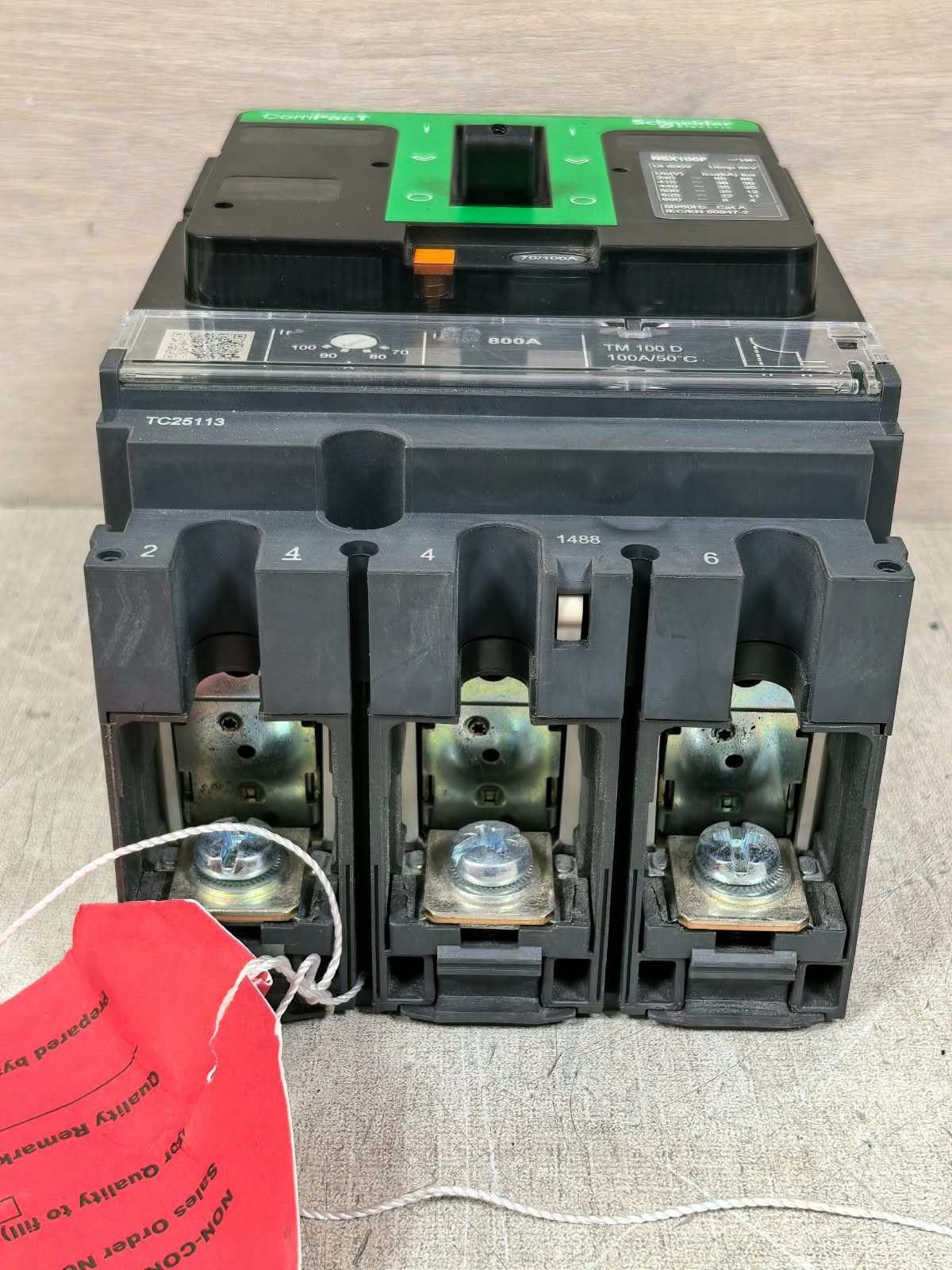 Schneider Electric NSX100F/ NSX100-160-250F/N/H/NA SCHNEIDER ELECTRIC NSX100F/ NSX100-160-250F/N/H/NA CIRCUIT BREAKER 800V 8