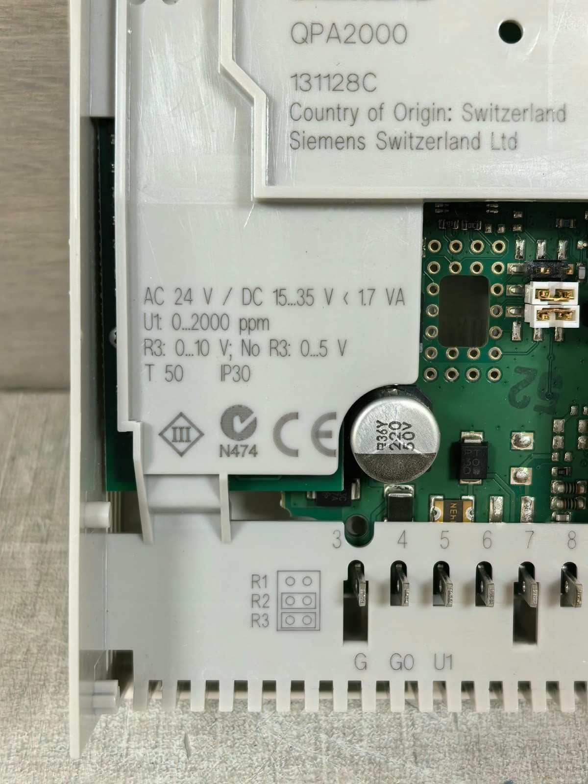 Siemens QPA2000 SIEMENS QPA2000 ROOM AIR QUALITY SENSOR 24V 6