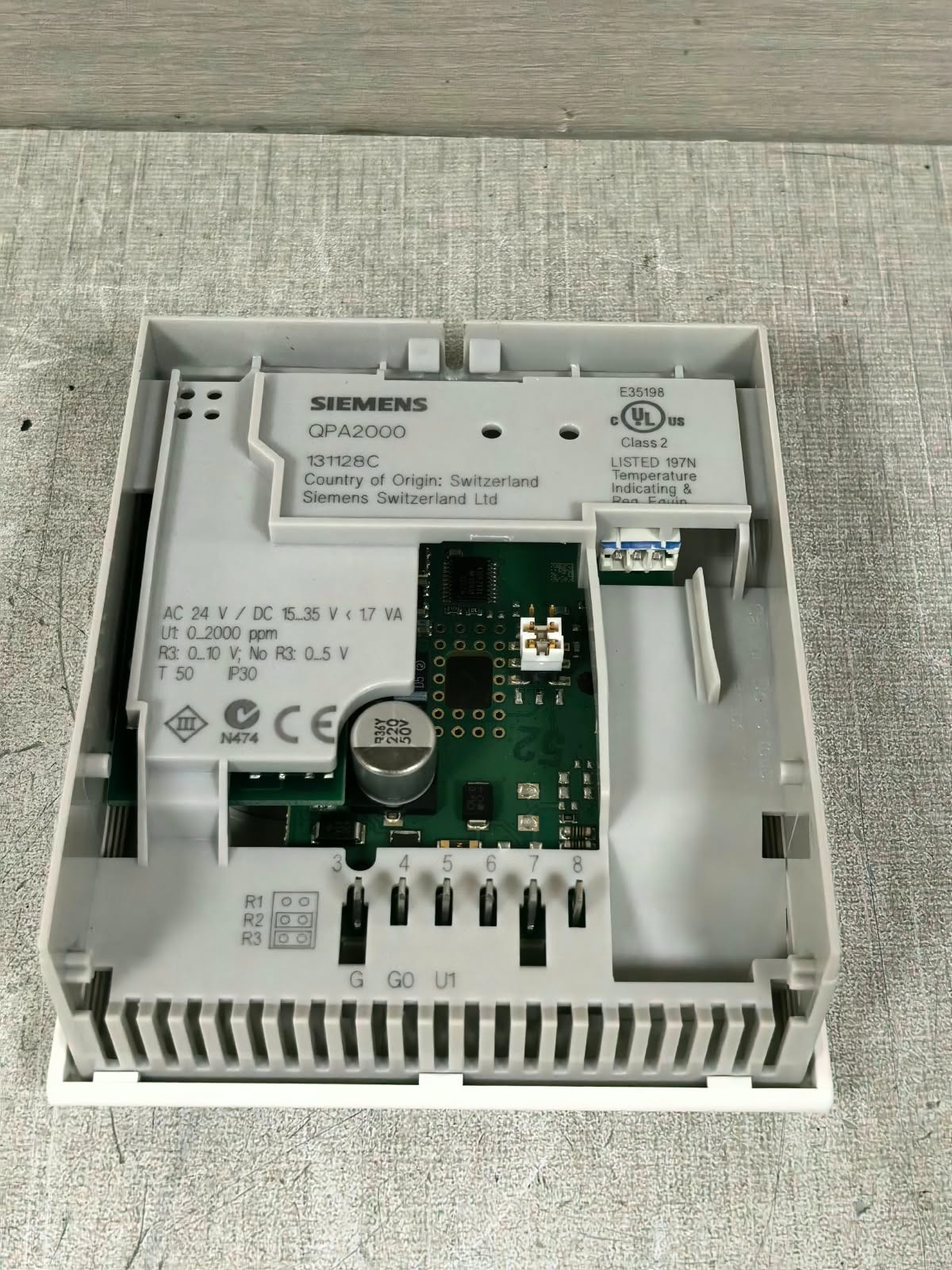 Siemens QPA2000 SIEMENS QPA2000 ROOM AIR QUALITY SENSOR 24V 8