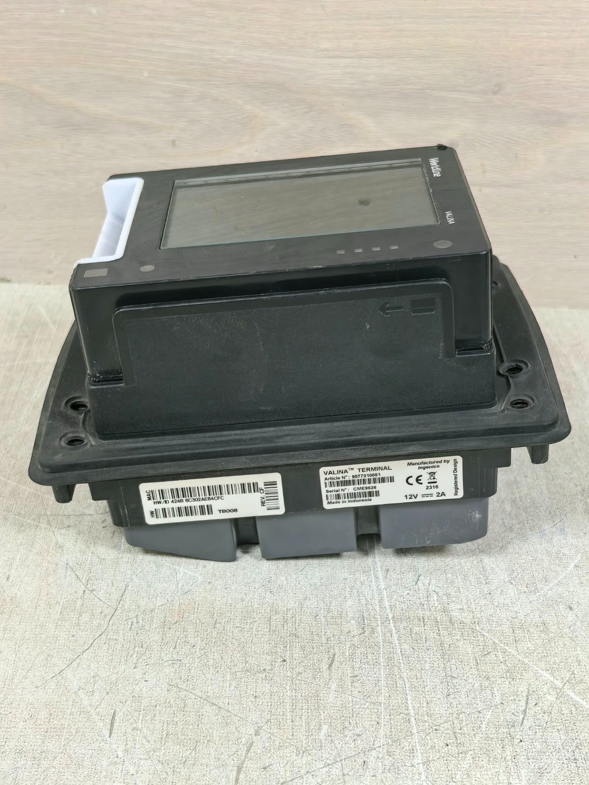 WORLDLINE TB008 9077010001 WORLDLINE VALINA TB008 9077010001 UNATTENDED PAYMENT TERMINAL 4
