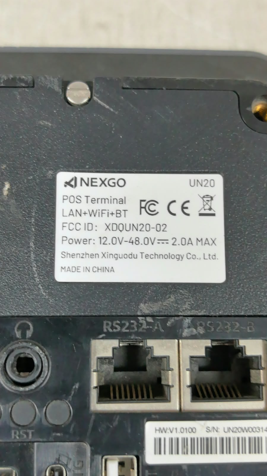 NEXGO UN20 NEXGO UN20 LAN+WIFI+BT POS TERMINAL 4
