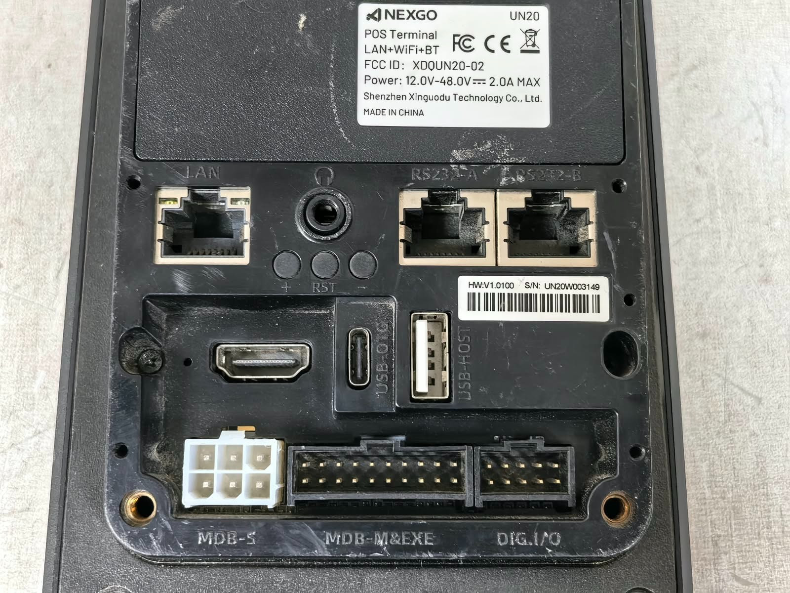 NEXGO UN20 NEXGO UN20 LAN+WIFI+BT POS TERMINAL 9