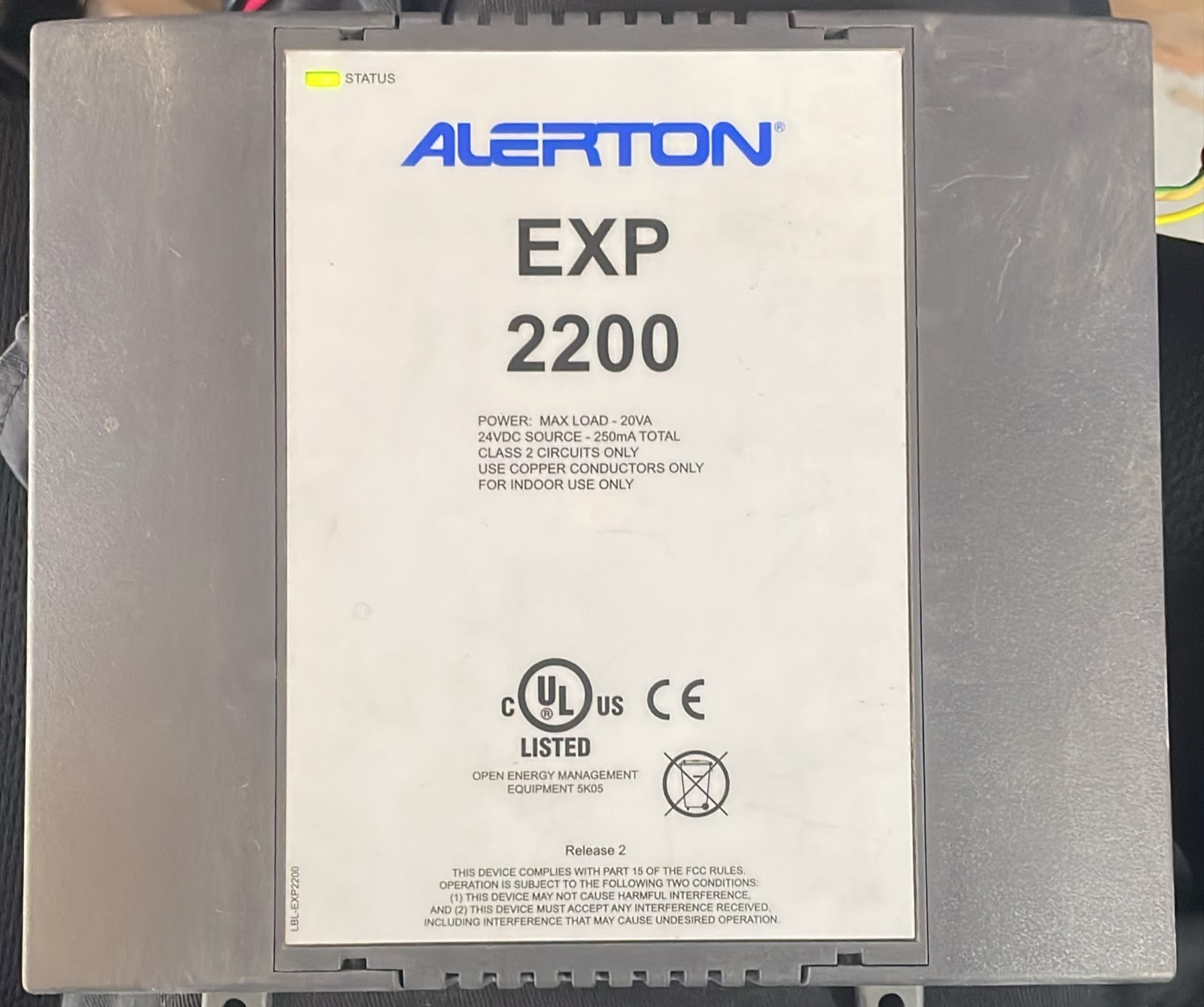 Alerton EXP 2200 50035975-001 REV.A ALERTON EXP 2200 50035975-001 REV.A MODULE 24VDC 3