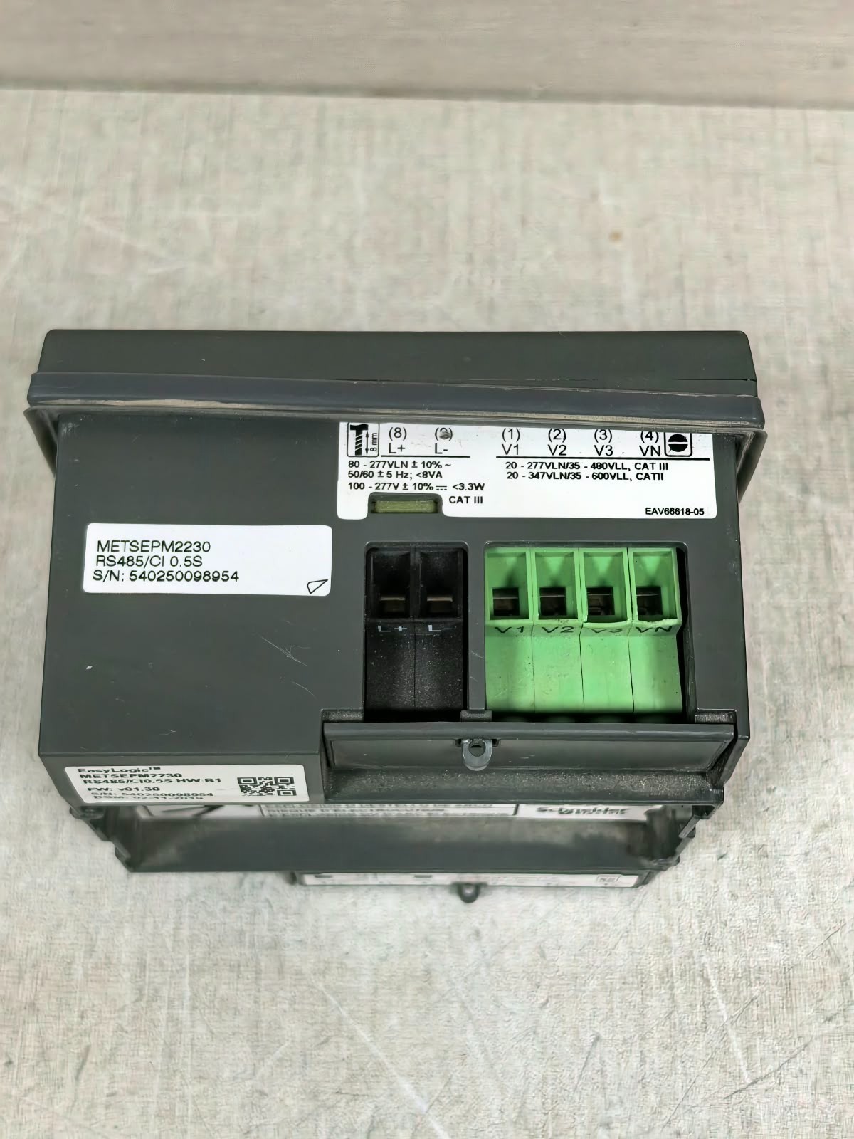 Schneider Electric METSEPM2230 F/W:V01.30 HW:B1 SCHNEIDER ELECTRIC EASYLOGIC PM2200/ METSEPM2230 F/W:V01.30 HW:B1 POWER METER 10
