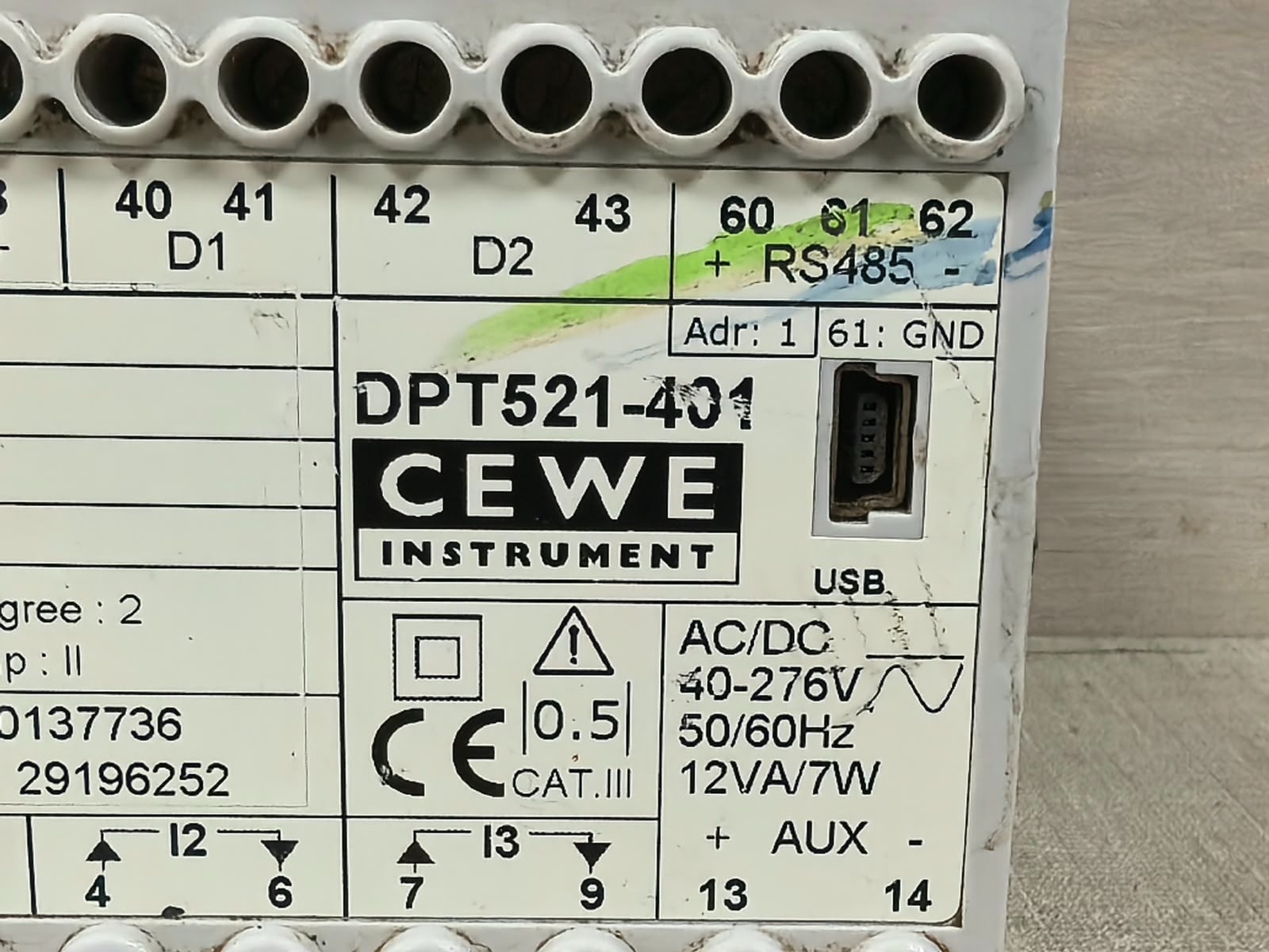 CEWE INSTRUMENT DPT521-401 CEWE INSTRUMENT DPT521-401 TRANSDUCER 40-276V 2