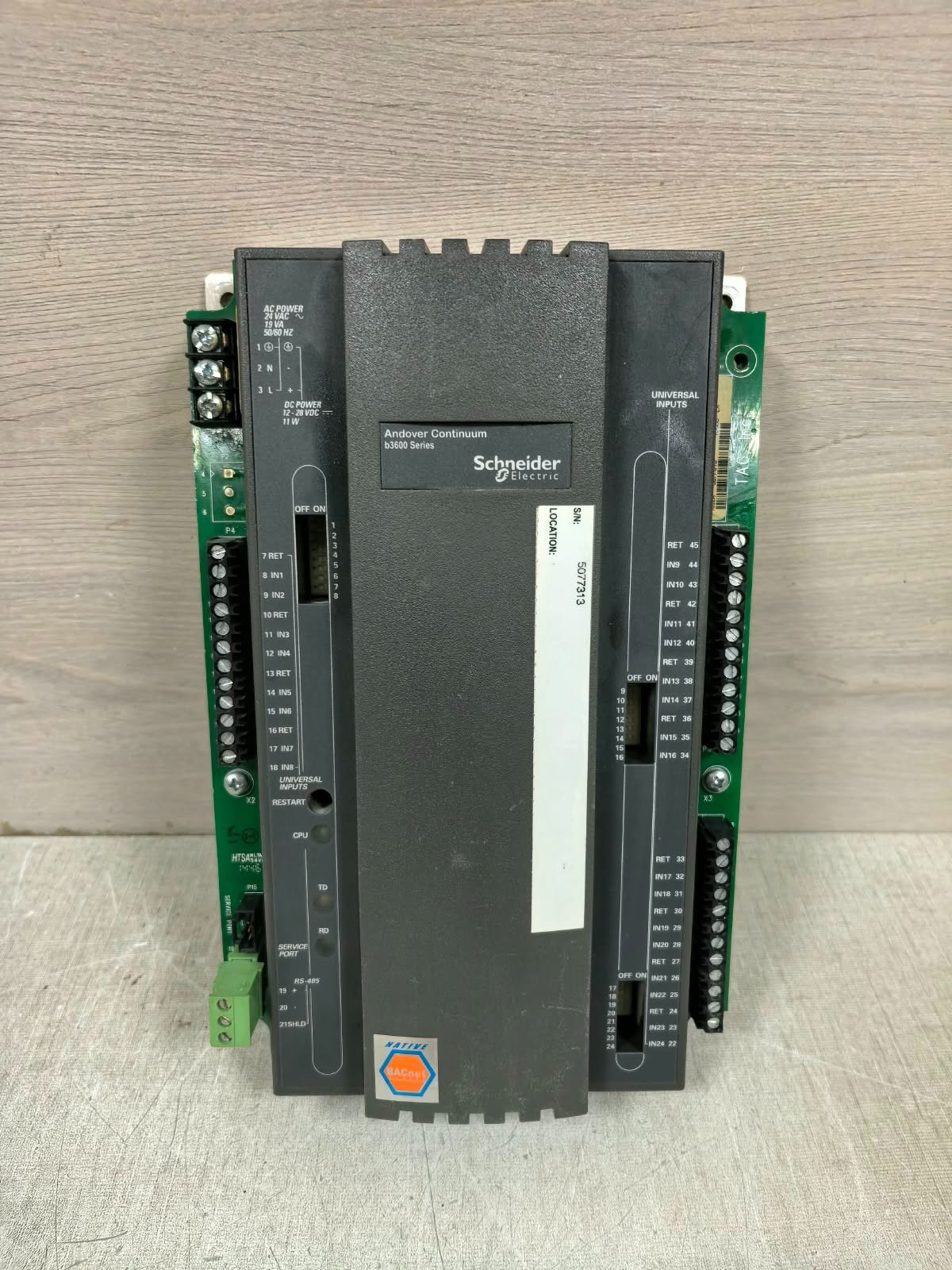 Schneider Electric B3624 SERIES SCHNEIDER ELECTRIC B3600 ANDOVER CONTINUUM B3624 SERIES 24VAC 2